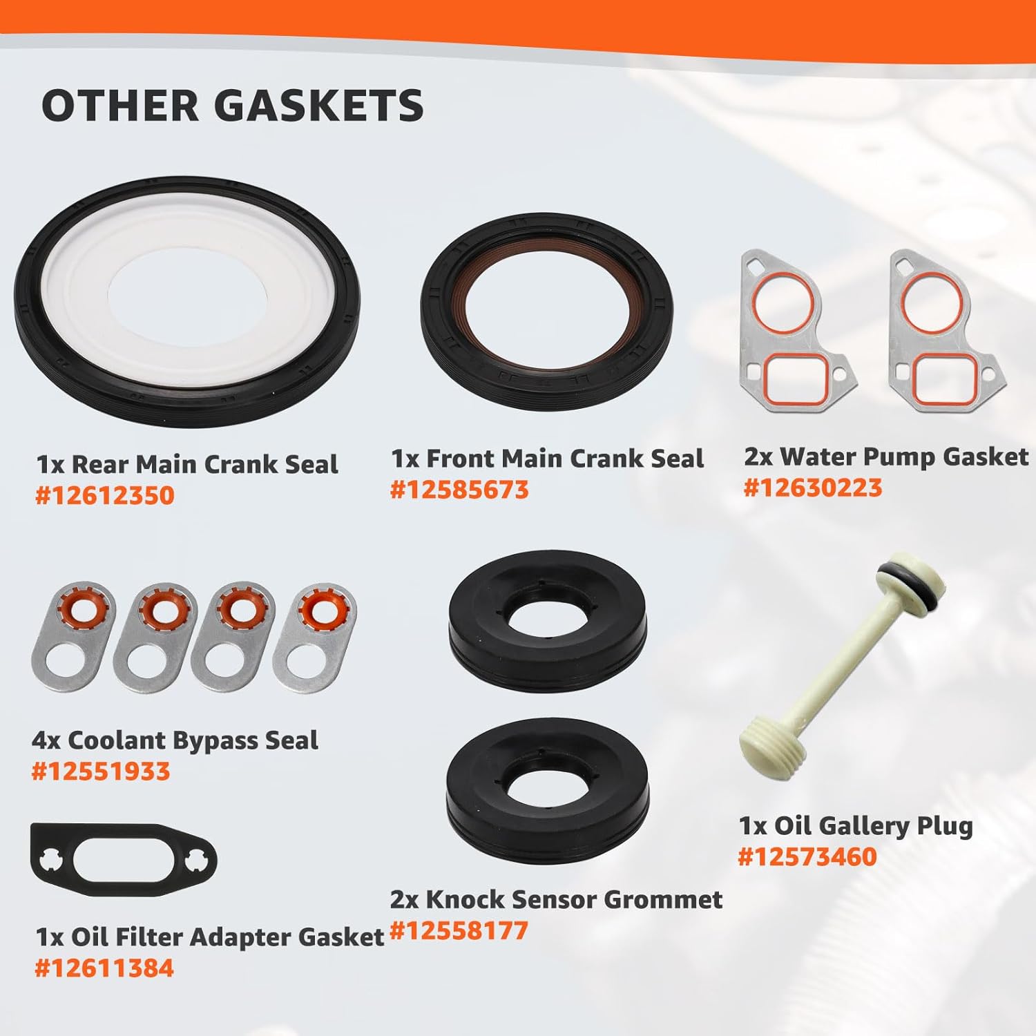 LS 5.3 Gasket Set & MLS Head Gaskets Fits 4.8L 5.3L 5.7L LS1 LS6 LM7 L59 LR4 Gen 3 V8 Engines Compatible with Chevy GMC Cadillac Buick Models Replace# 12589226 12558178 12612350 - Image 6
