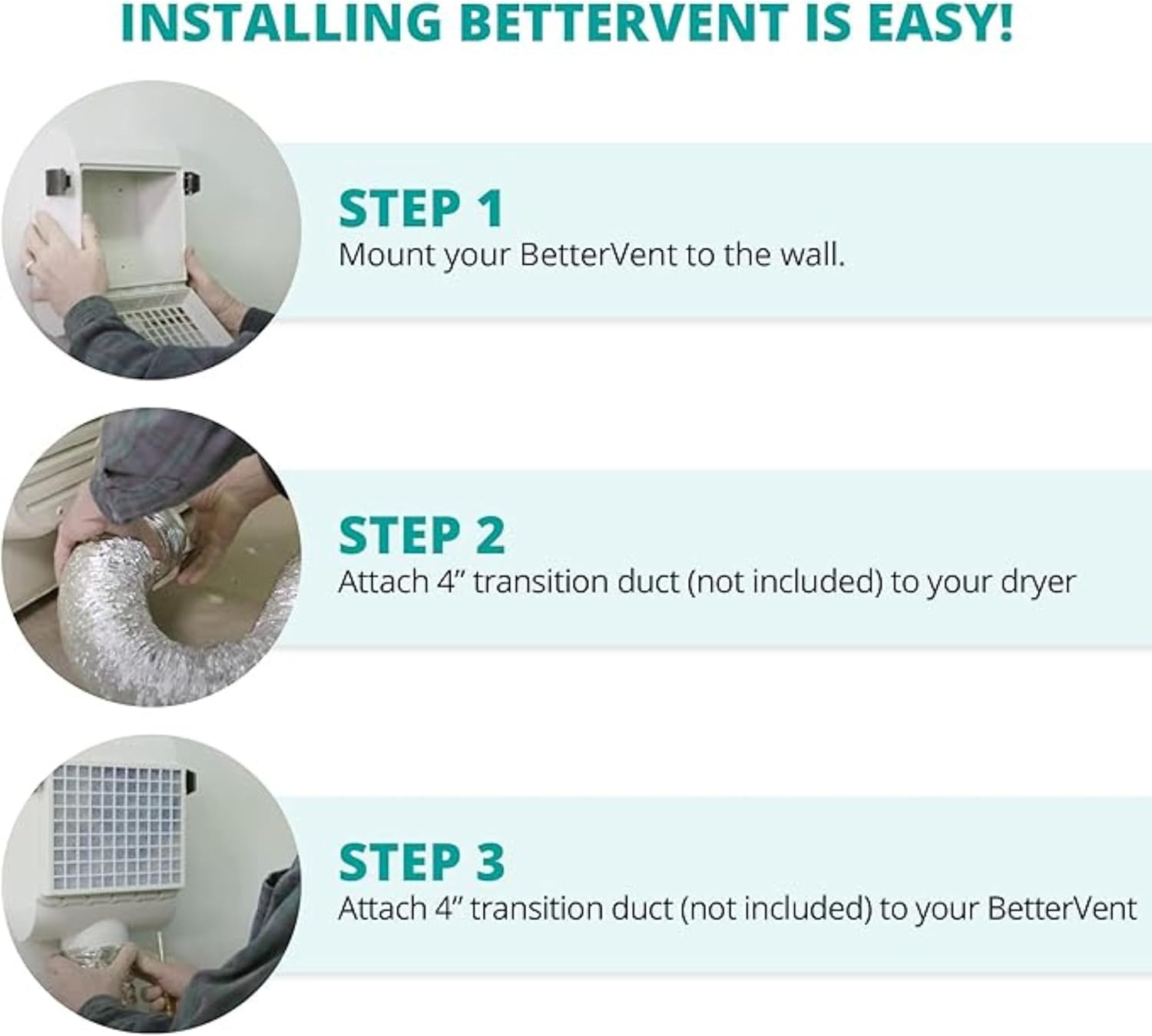 BetterVent Indoor Dryer Vent by ADR Products | No Water - No Mess | Save Energy while Enhancing Indoor Air Quality | For Electric Dryers | Made in the USA - Image 5