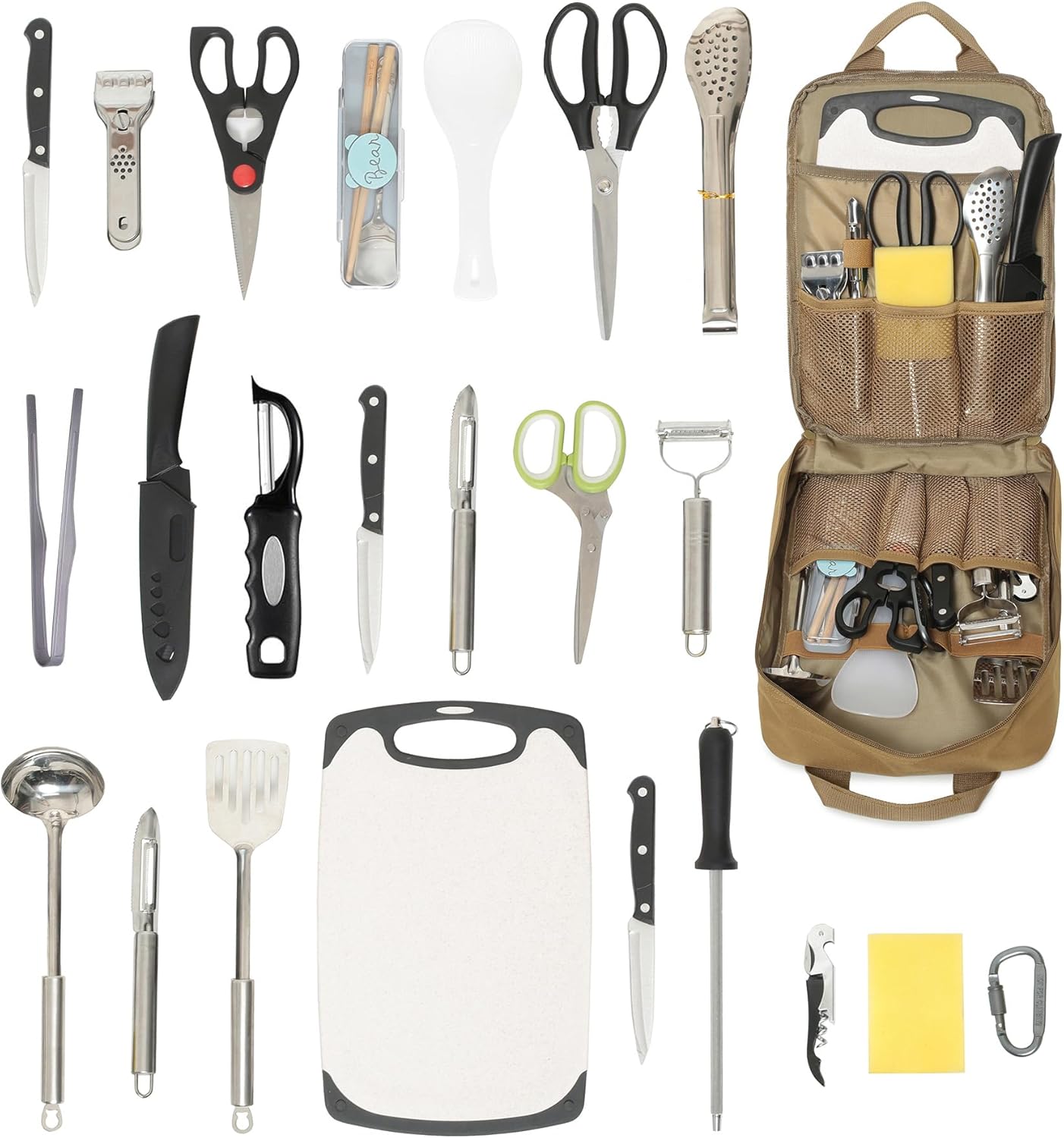Tactical Camp Kitchen Organizer Camping Cooking Utensils Bag for BBQ, Picnic, Travel & Hiking (Bag Only) - Image 3