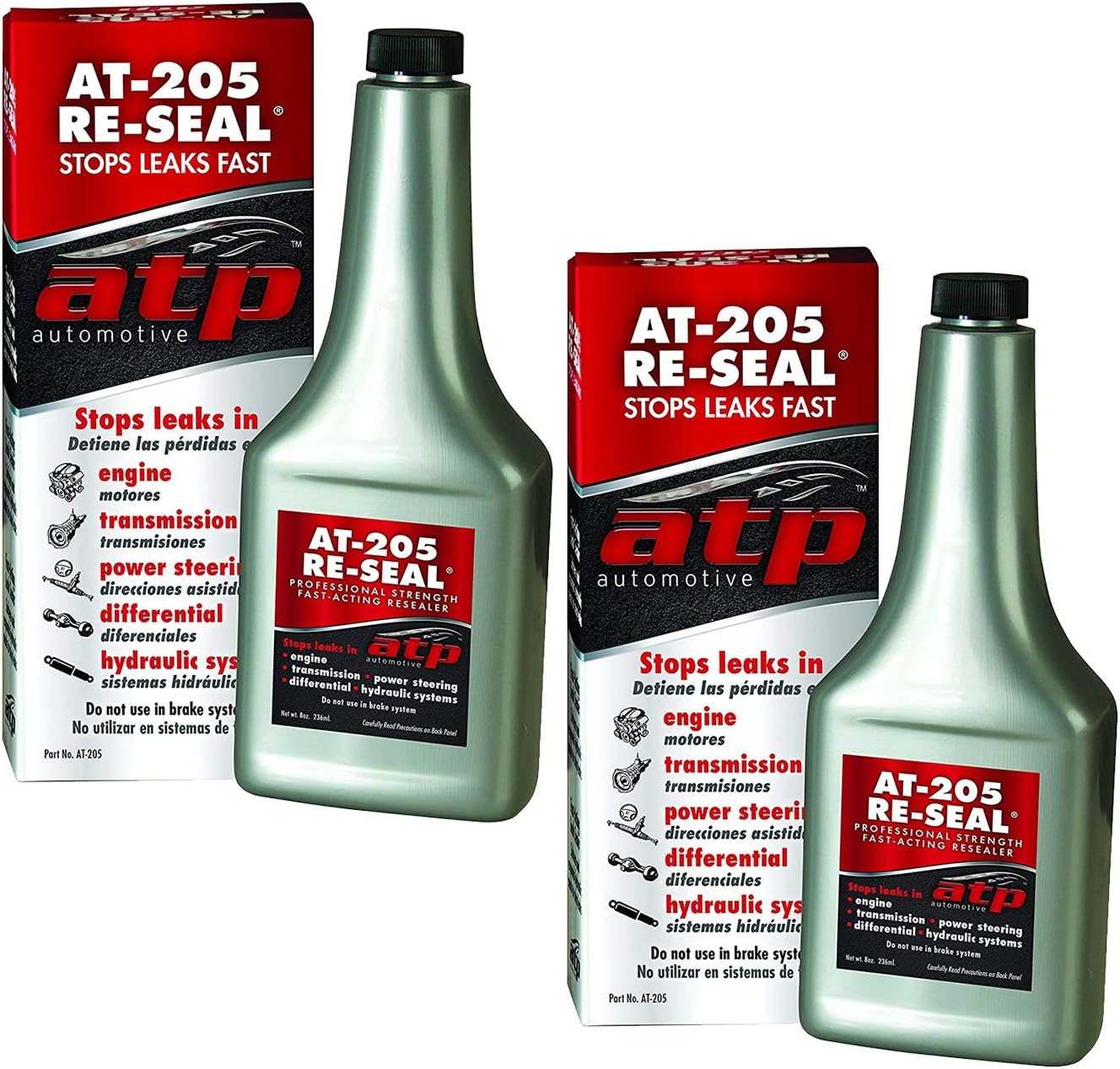 ATP Automotive AT-205 Re-Seal Stops Leaks, 8 Ounce Bottle (2 Pack)