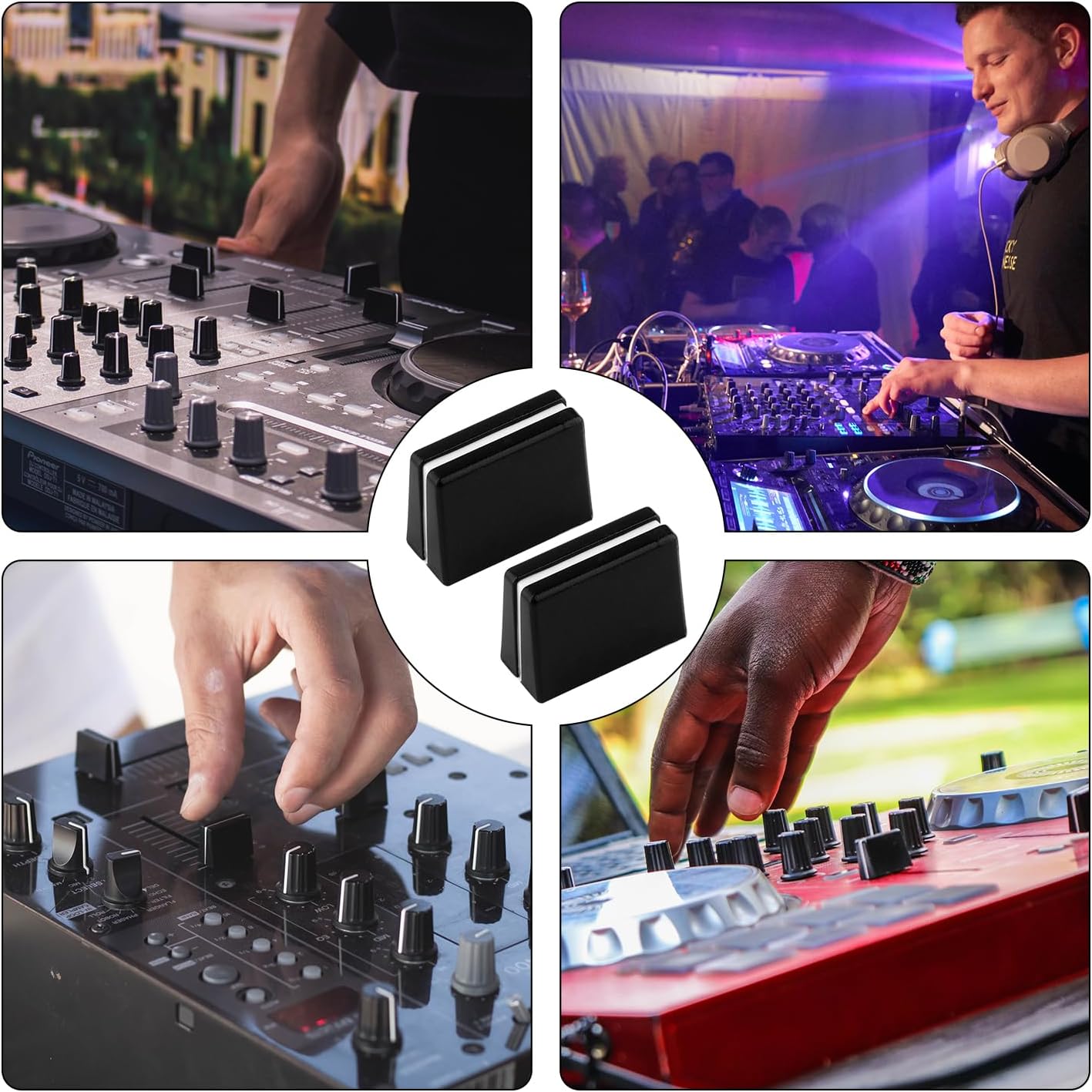 10pcs Fader Caps, Fader Caps Mixer Slider Fader Knobs for Pioneer DJM350, 400, 500, 700, 750, 800, 850, 900NEXUS, 900SRT, 900NXS2, 2000, 2000nexus Easy to Install (Black) - Image 7