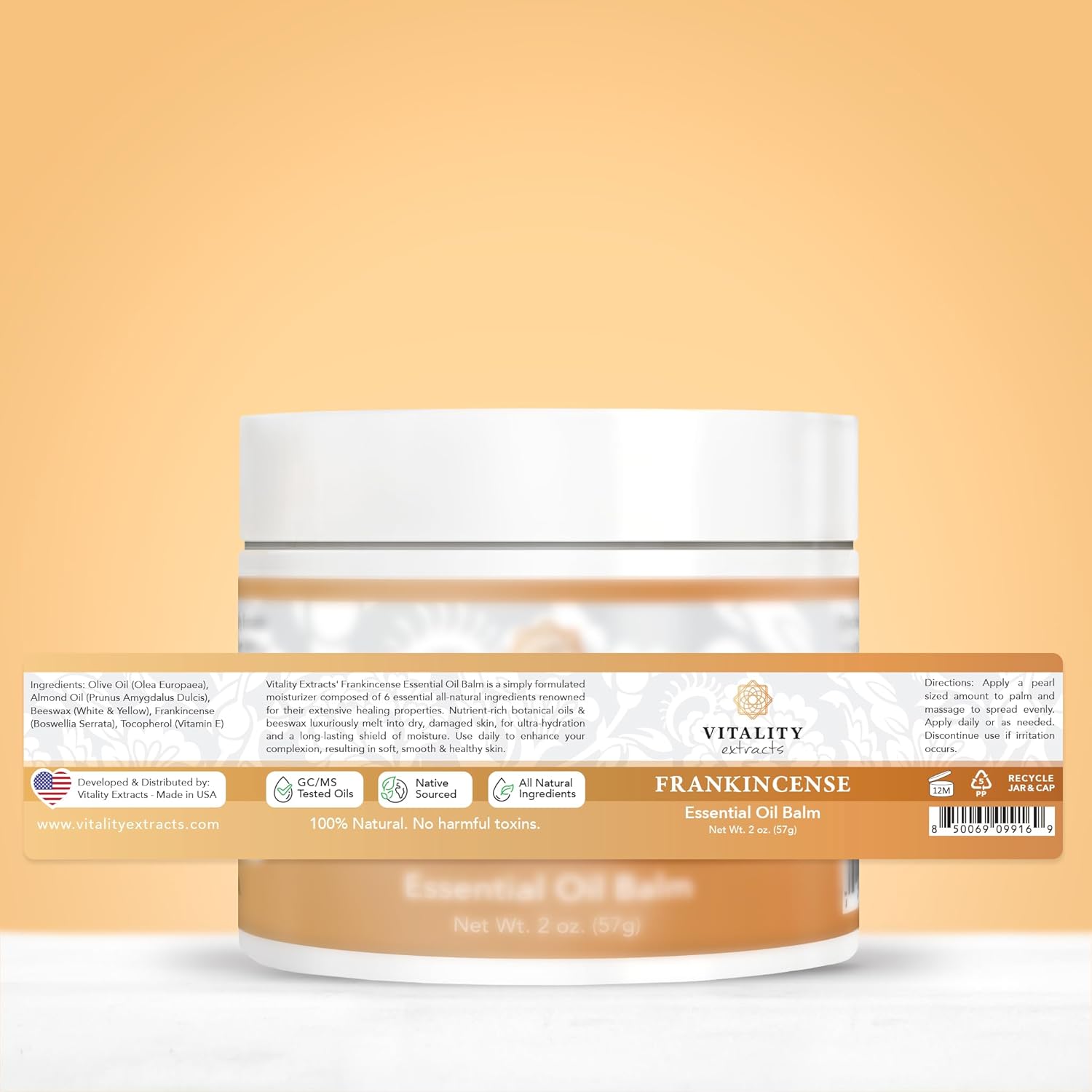 Vitality Extracts Frankincense Essential Oil Balm (2oz) – Boswellia Serrata, Beeswax & Vitamin E, Deep Moisturizing Skin Balm for Dry, Cracked Skin, Soothing & Nourishing for All Skin Types - Image 8