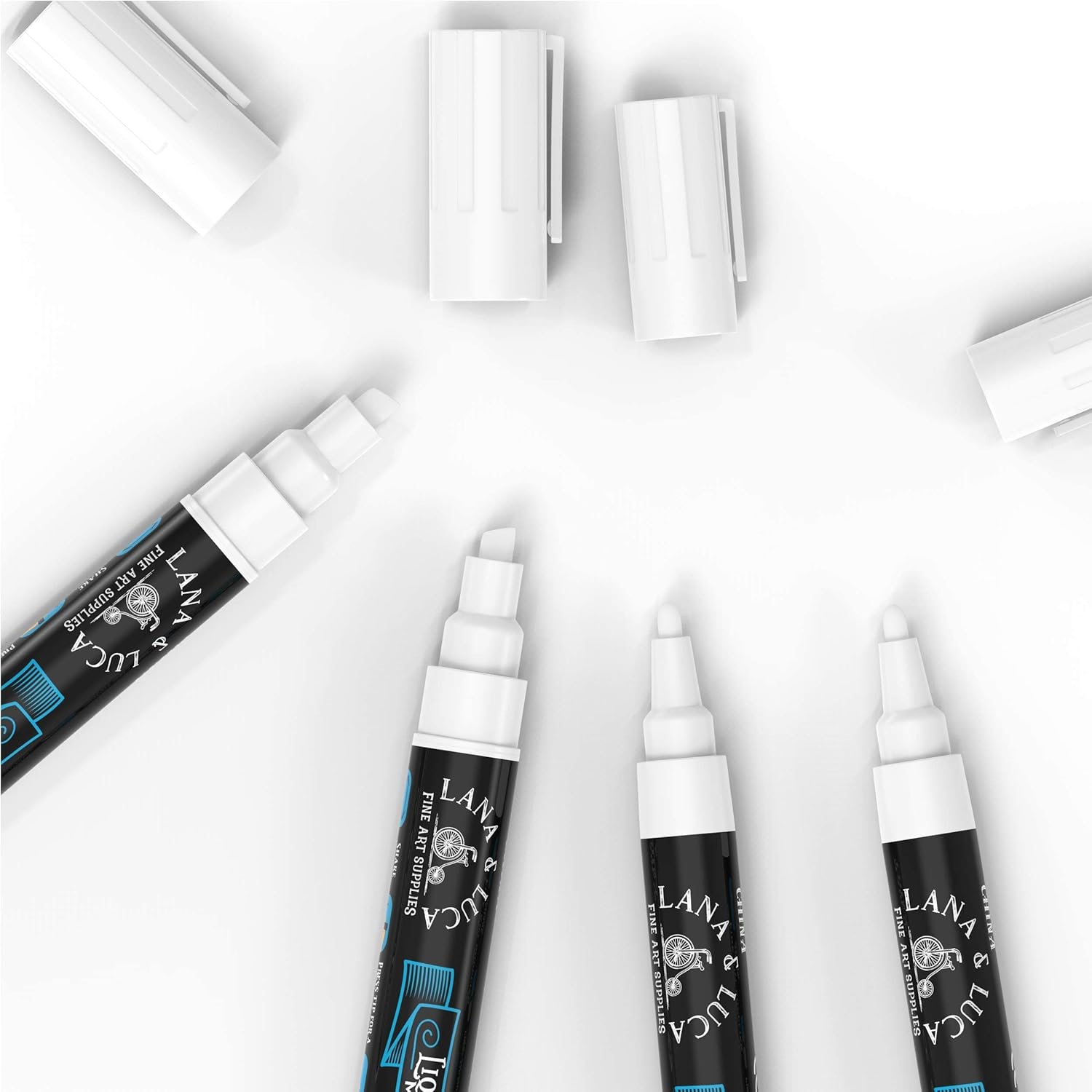 Liquid Chalk Marker Pen - White Dry Erase Marker - Chalkboard Signs, Windows, Blackboard, Glass (6 Pack) 3-6mm Reversible Tip, 3-3mm Fine Tip - Image 5