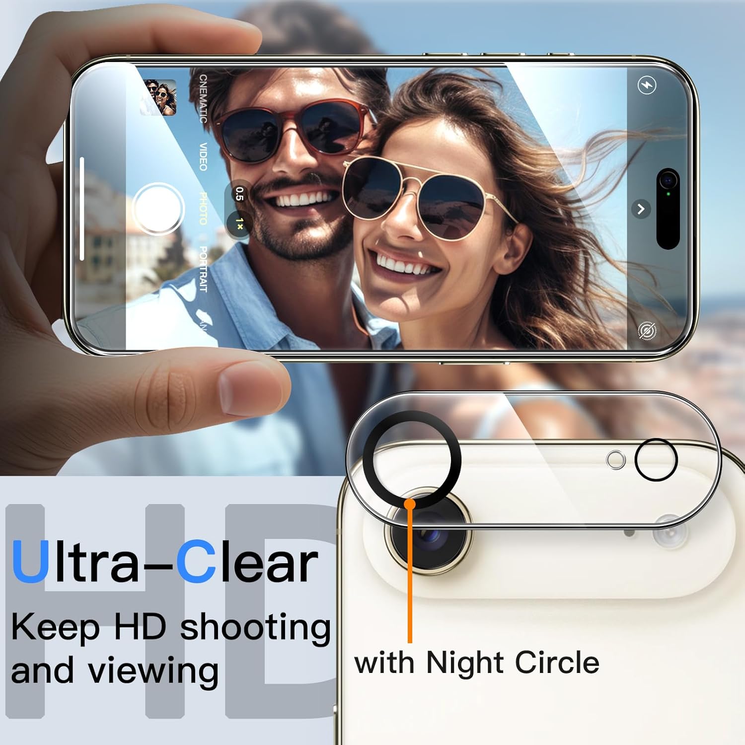 JETech Privacy Screen Protector for iPhone Air with Camera Lens Protector, Anti-Spy Tempered Glass Film, Easy Installation Tool, 6.5-Inch Display, 2-Pack Each - Image 6