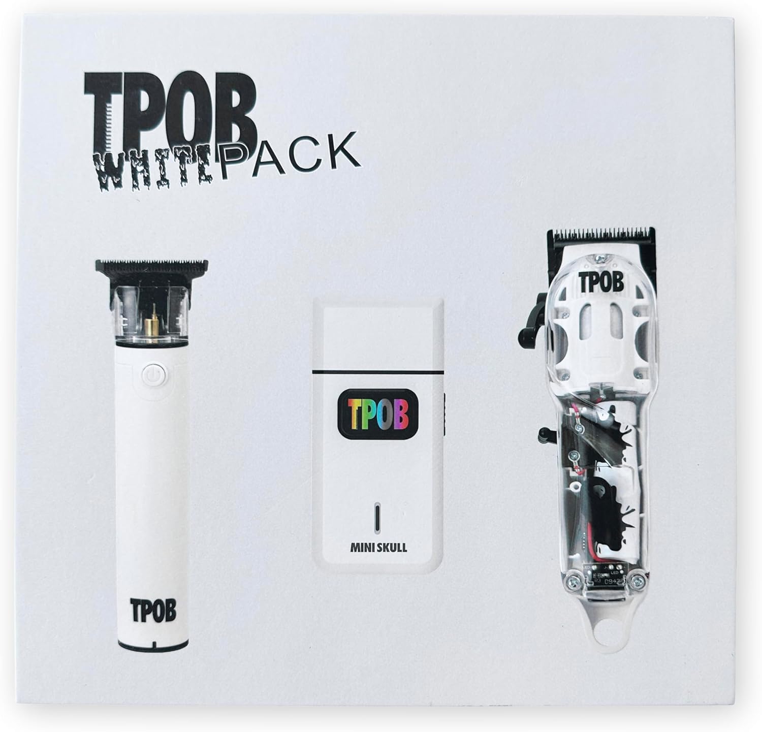 TPOB Slime 2 Barber Hair Clippers Trimmer Shaver Set for Men with Matte White Case and Fade Blade - Image 5