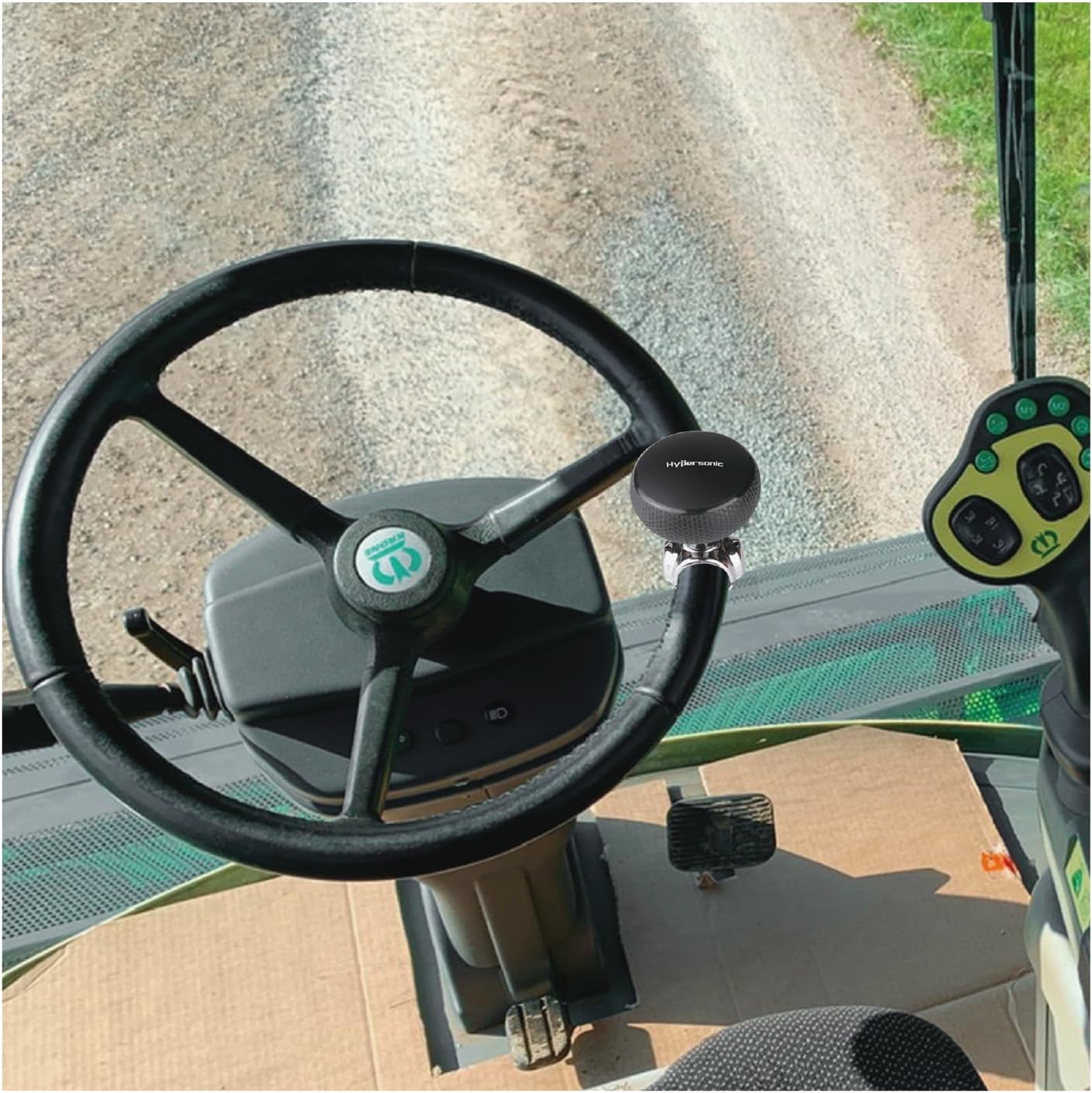 Hypersonic Large Steering Wheel Knob Spinners, Vehicle Steering Wheel Spinners Ball Durable Suicide Knob for Car, SUV, Trucks, Tractors, Boat etc (Black) - Image 2