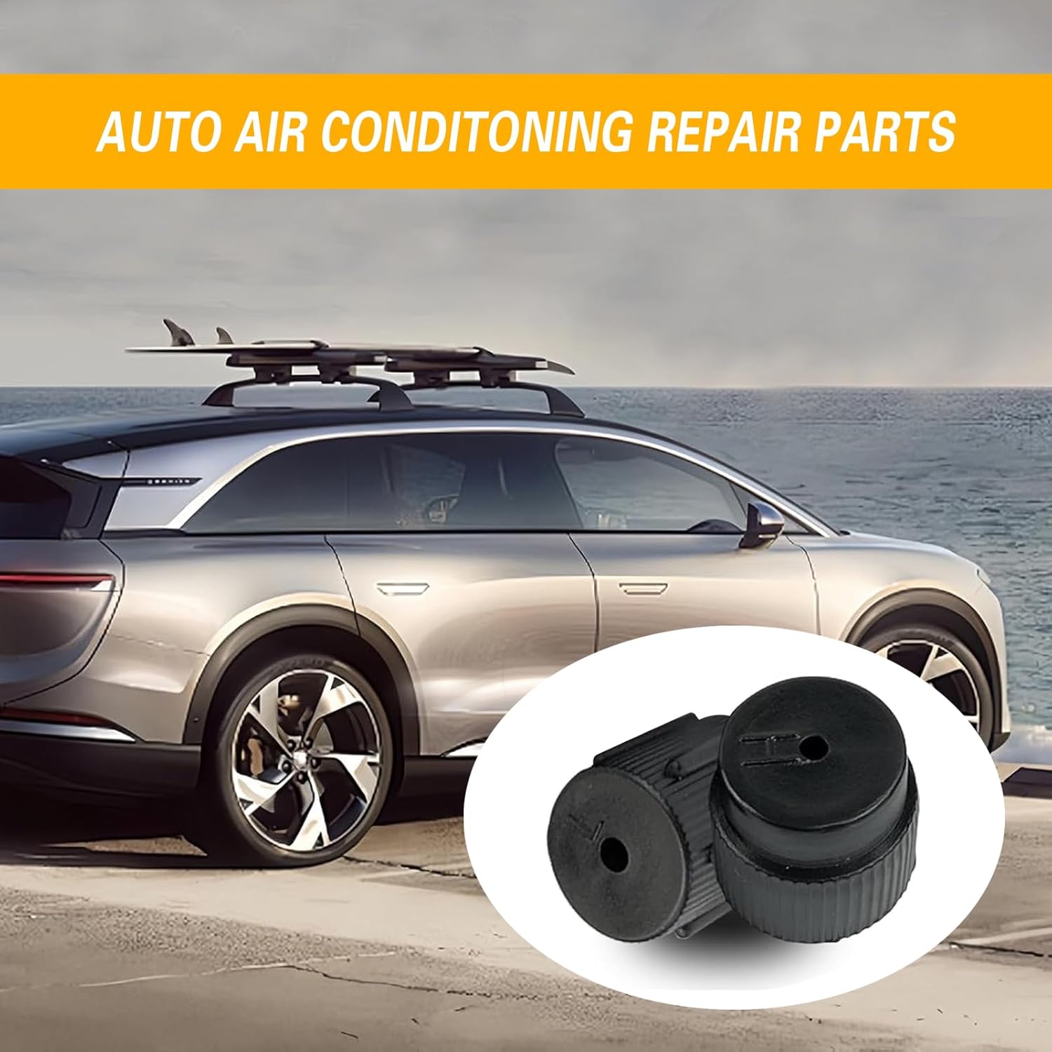 10 PCS Car A/C Valve Core Caps, R134a A/C High & Low Pressure Port Caps, R134a A/C Repair System Charging Port Caps, Leakproof Car A/C System Seal Caps, Universal A/C Service Repair Accessories - Image 6