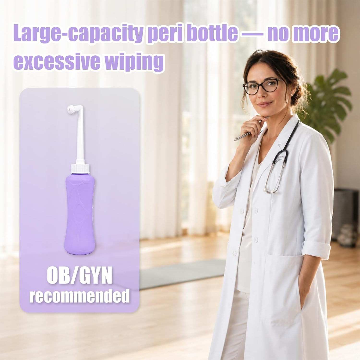 17oz Upside Down Peri Bottle for Postpartum, Large Capacity Portable Bidet, Perineal Bottle, Postpartum Essential, Surgery Toilet Aids Tools, Feminine Hygiene Care, Ideal for Post-Toilet Cleaning - Image 3