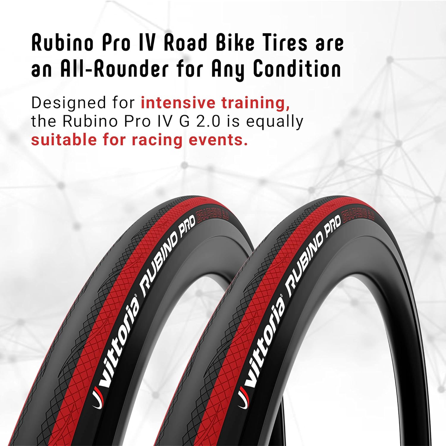 Vittoria Rubino Pro Tube-Type Road Bike Tire - 3C Graphene for Minimized Resistance - 150 TPI Nylon Casing for Higher Durability - Designed for Daily Use & Endurance Cycling - Image 3