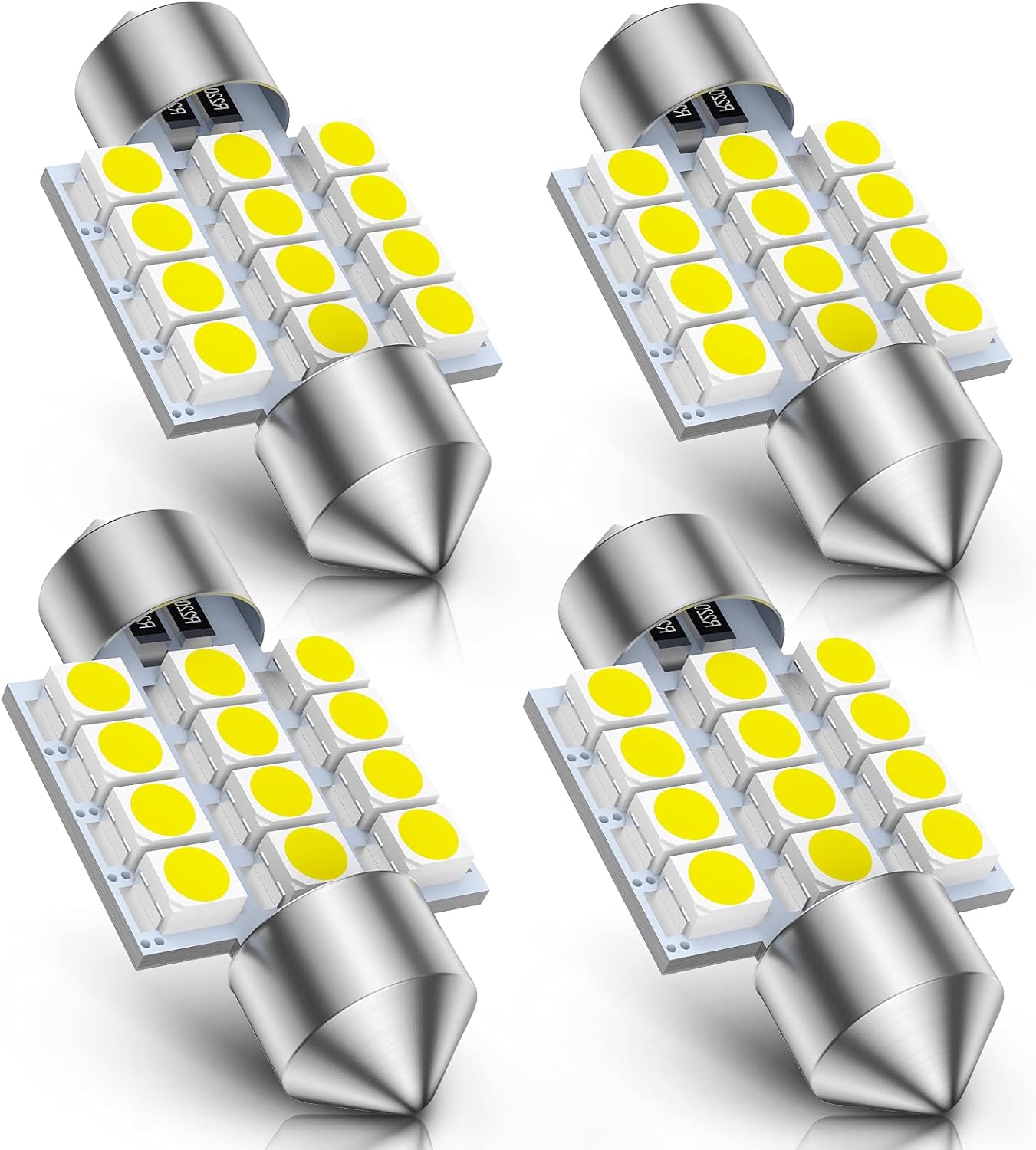 Marsauto DE3175 31mm LED Interior Dome Light Map Bulb Door Courtesy for Car 1.22inch DE3021 DE3022 Festoon Bulbs White Pack of 4
