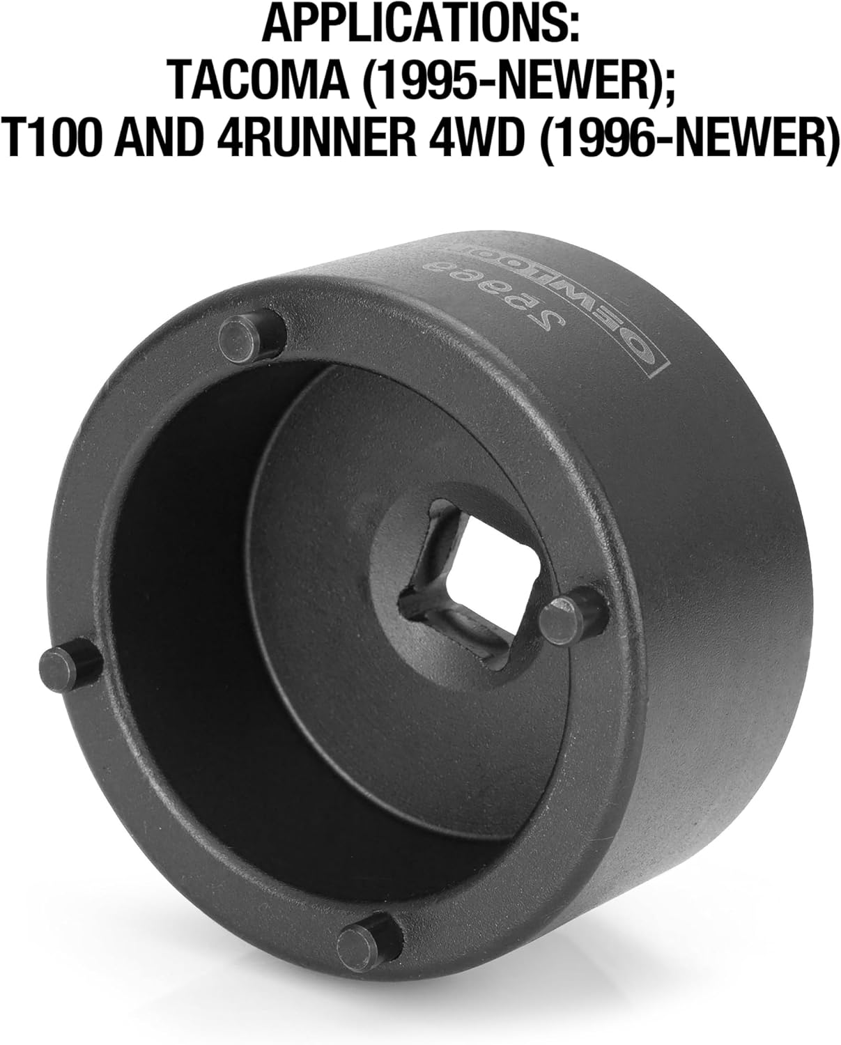 OEMTOOLS 25969 Toyota 4 Pin Hub Locknut Socket, Removes and Installs Locknuts on Tacoma, 4Runner, and T100 4WD, 1/2 Inch Drive, Solid Pin Design, Prevents Locknut Damage - Image 2