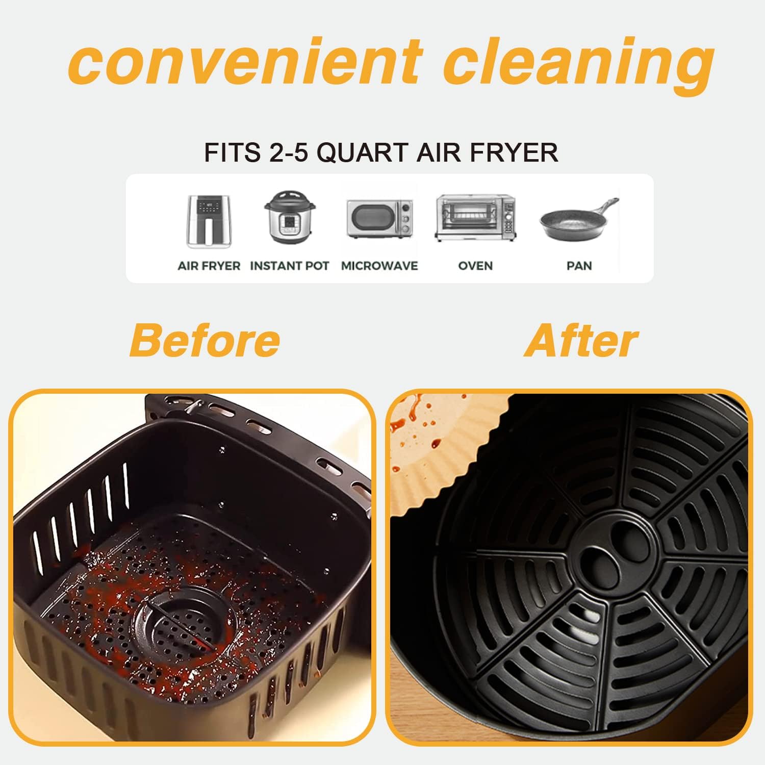 Ailun Air Fryer Paper Liners 6.5inch, 100PCS Non-Stick Parchment Paper,Oil Resistant,Disposable Food Grade Free of Bleach Paper Round for 2-5 QT Air Fryer Baking Roasting Microwave - Image 3