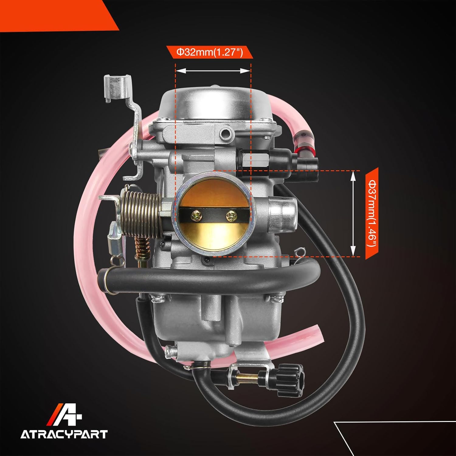 Carburetor Compatible with Bayou 300 KLF300 KLF 300 1986-1987 KLF300A, 1988-2005 KLF300B, 1989-2005 KLF300C ATV Carb with Air Filter&Fuel Gas Petcock Valve Switch - Image 3