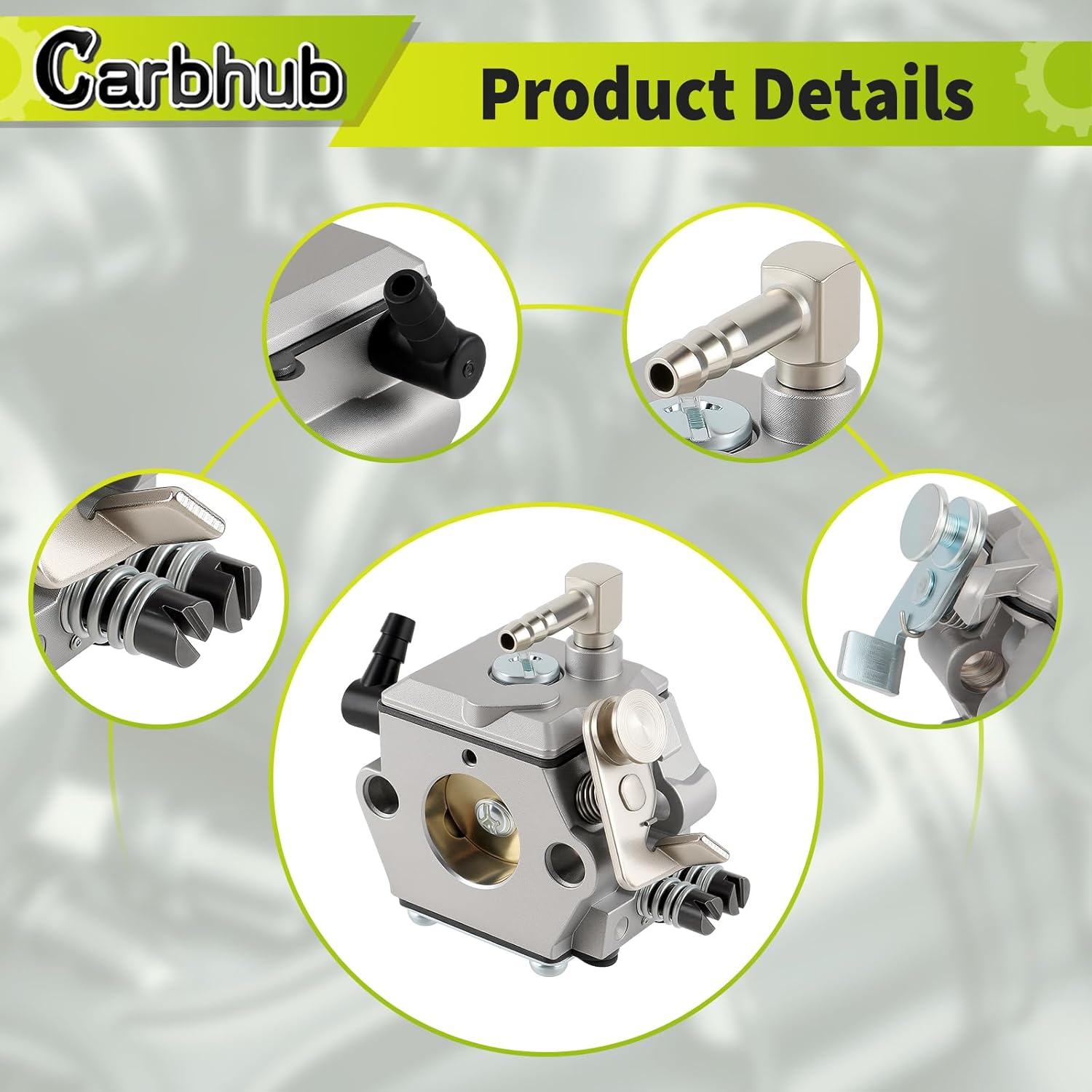 Carbhub Carburetor for Stihl 028 028AV 028 SUPER Walbro WT-16B Tillotson HU-40 Fuel Line Replaces for Stihl 1119-358-7700 and Air filter Replaces for Stihl 11181201610 - Image 5