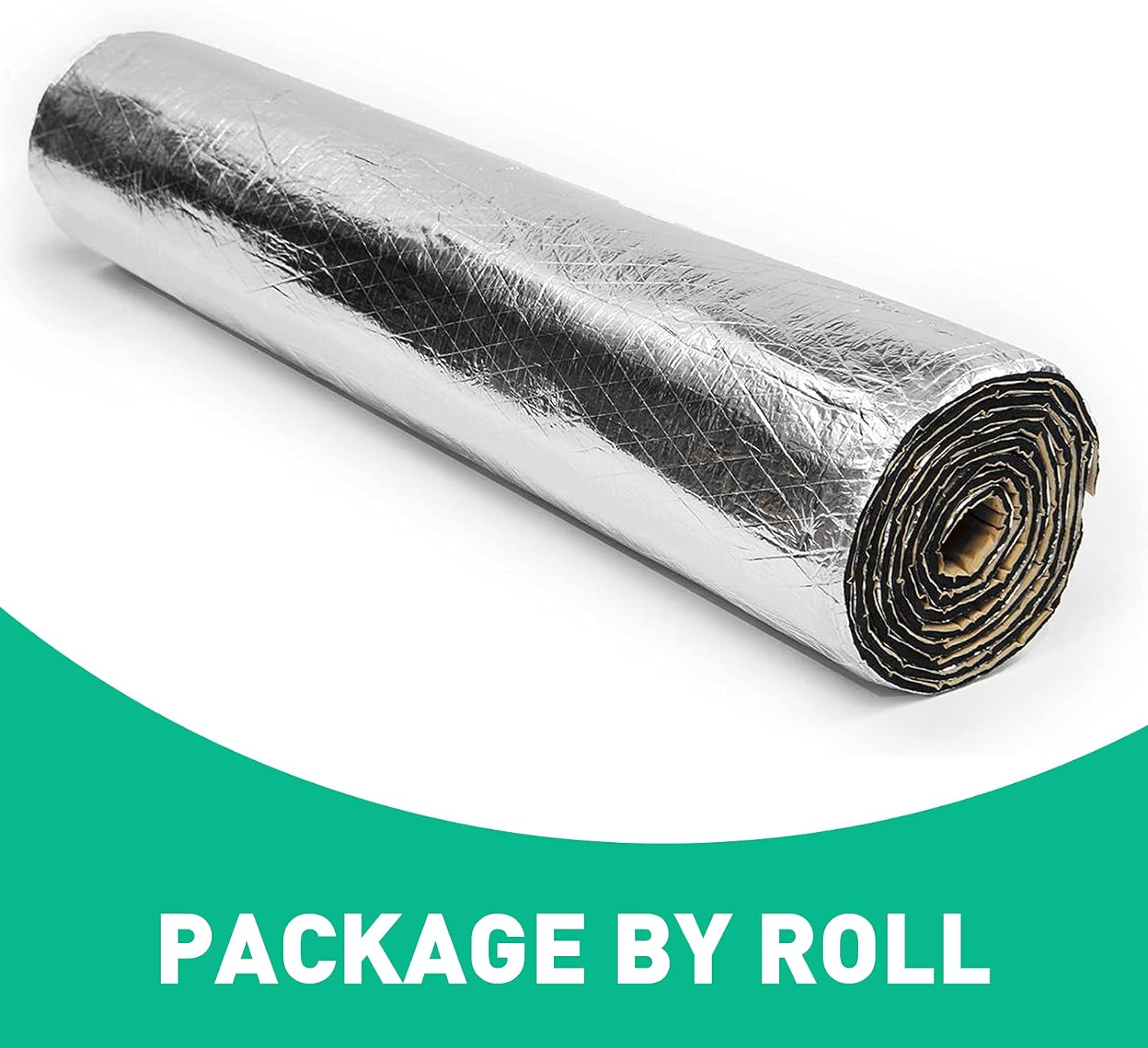 200mil 36.16 Sqft Car Heat Shield Insulation Mat Automotive Sound Deadener Deadening Mat Aluminum Foil Finsh PE Foam Dampening Material with Self Adhesive with Roller & 4 pcs Car Trim Removal Tools - Image 4
