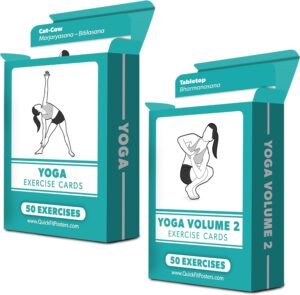 2 Pack Yoga Pose Exercise Cards Vol...