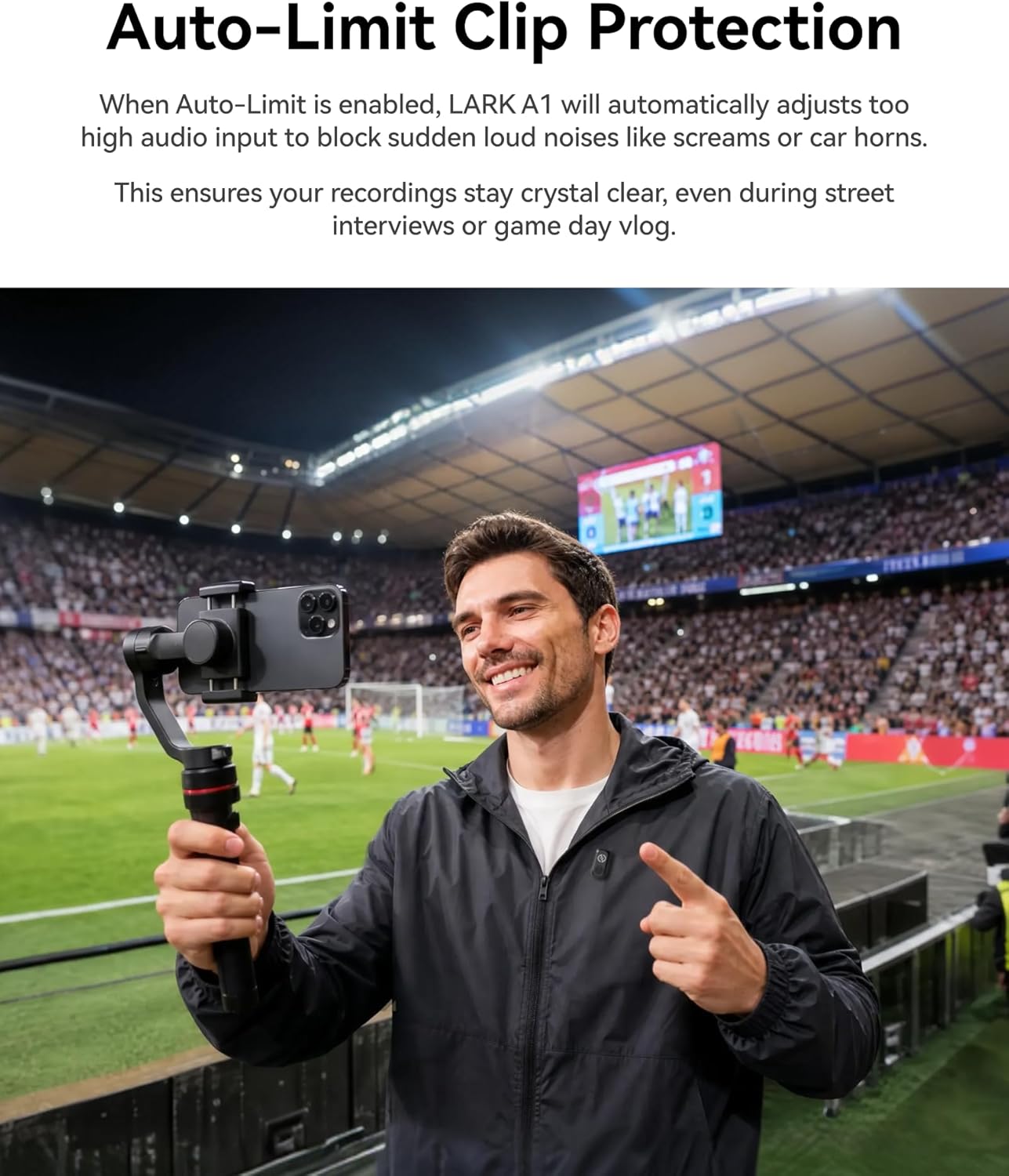 Hollyland Lark A1 Wireless Microphone for iPhone & Android, 48kHz/24-bit Studio Audio, 3-Level Noise Cancellation, 200m Range, Magnetic Mini Mic for Video Recording & Live Streaming (2TX + USB-C RX) - Image 9