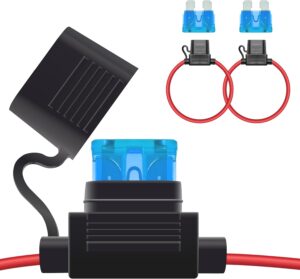 2 PCS Inline Fuse Holders 12V, 16 A...