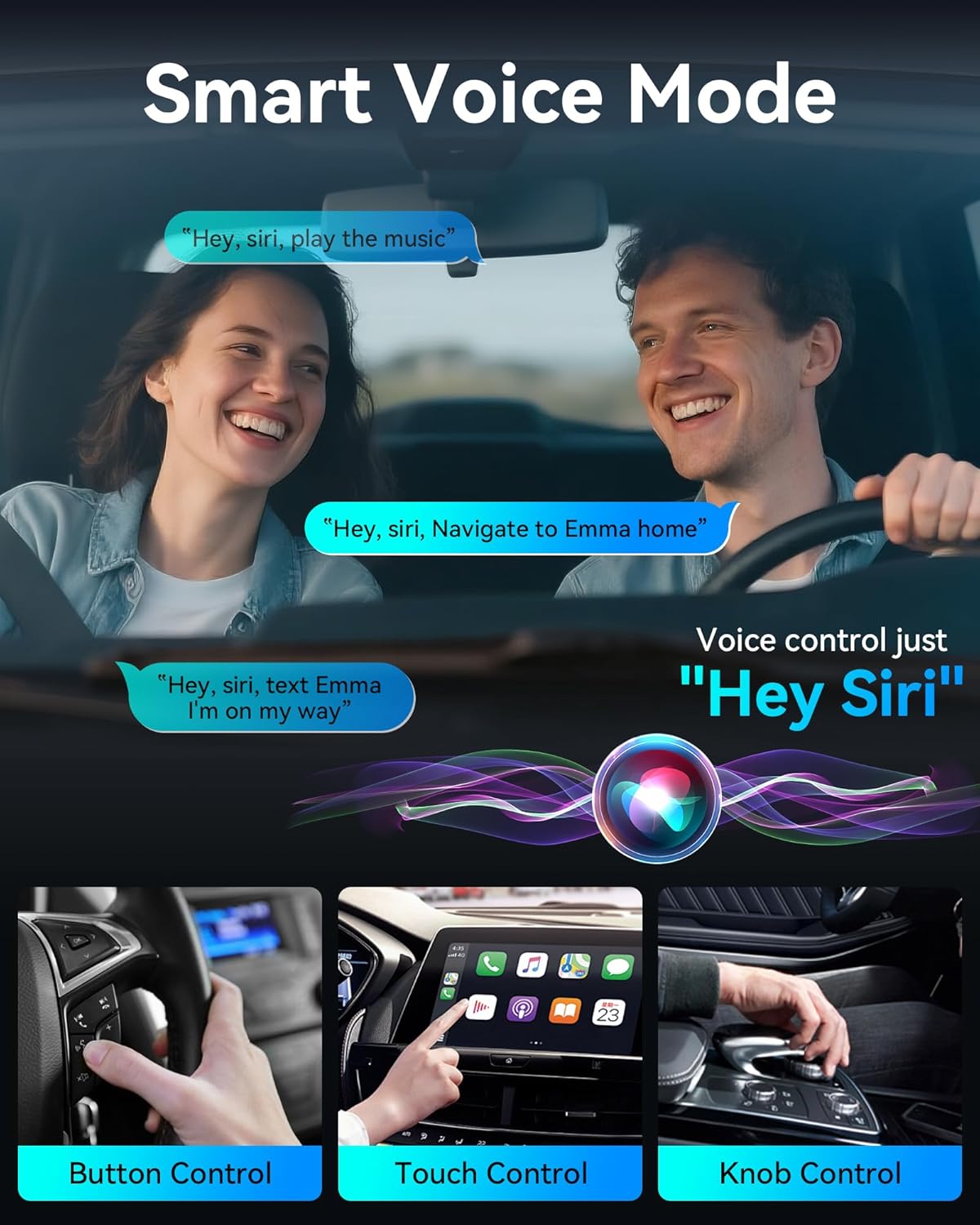 Burnt Sugar Wireless Carplay Adapter for iPhone Newly Upgraded, Ultra-Mini USB Design Wired to Wireless for Apple Car Play, Stable Low-Lag GPS Plug & Play for iOS 10+ & Cars from 2016+ (Starry Sky) - Image 7