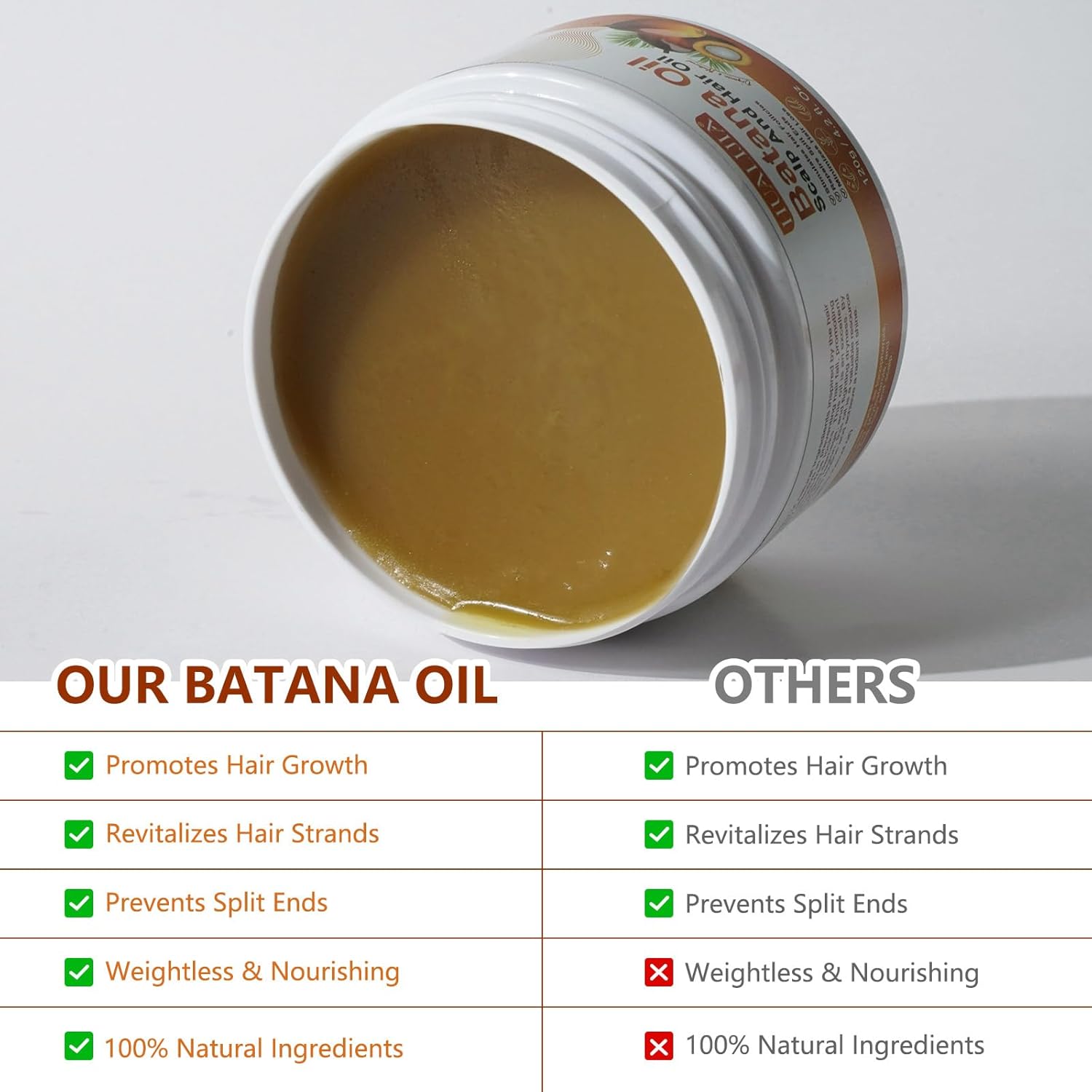 NIFEISHI Raw Batana Oil for Hair Growth, Dr Sebi Pure & Natural Batana Oil Organic from Honduras for Thicker & Stronger Hair, Prevent Hair Loss, 120g/4.2 fl.oz, Beige - Image 7