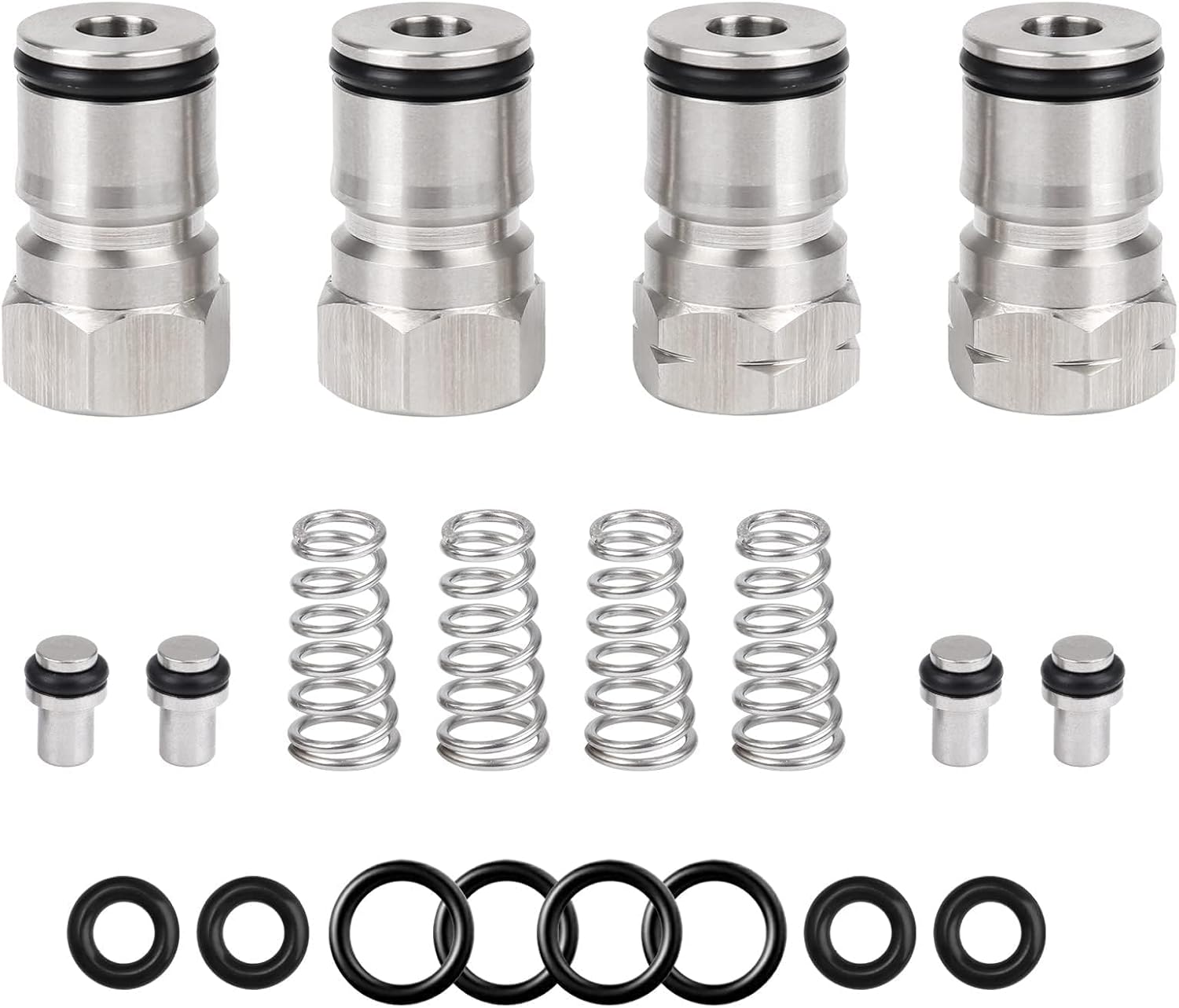 2 Packs Ball Lock Keg Posts for Cornelius Keg Stainless Corny Keg Post 19/32-18 Female Thread Gas Post Keg Liquid Post Replacement O-Rings Ball Lock Keg Fittings (Post & Poppet &Spring)