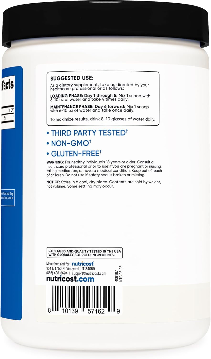 Nutricost Creatine Monohydrate Micronized Powder 500G, 5000mg Per Serv (5g) - 100 Servings, 17.9 Oz - Image 4