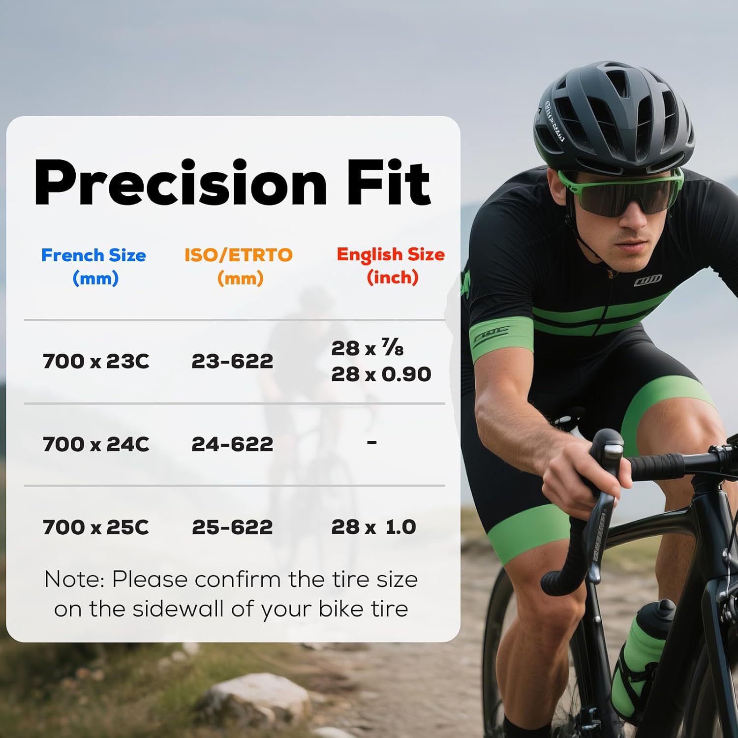 Heavy Duty 700c Bike Tube 700 x 23-25c 28-32c 35-43c Butyl Rubber, 28 Inch Road Bicycle Tire Inner Tube Replacement 2 Pack with Tire Levers - Image 2