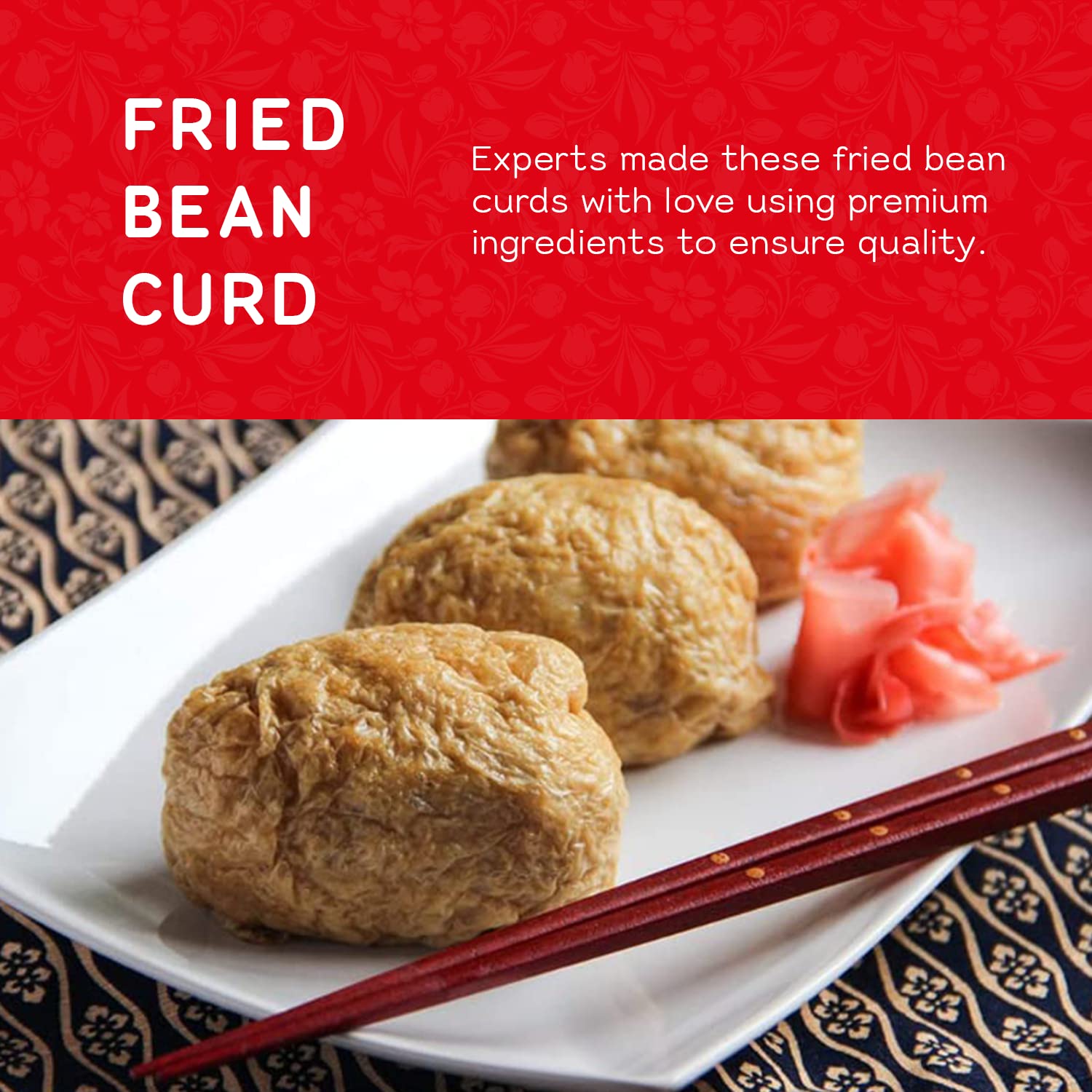 Shirakiku Inarizushi No Moto - Japanese Seasoned Fried Soy Bean Curd | Fried Bean Curd, Hydrogenated Vegetable Oil, Wheat, and Soybean | Soy Bean Flavor, 10.01oz - (Pack of 3) - Image 3