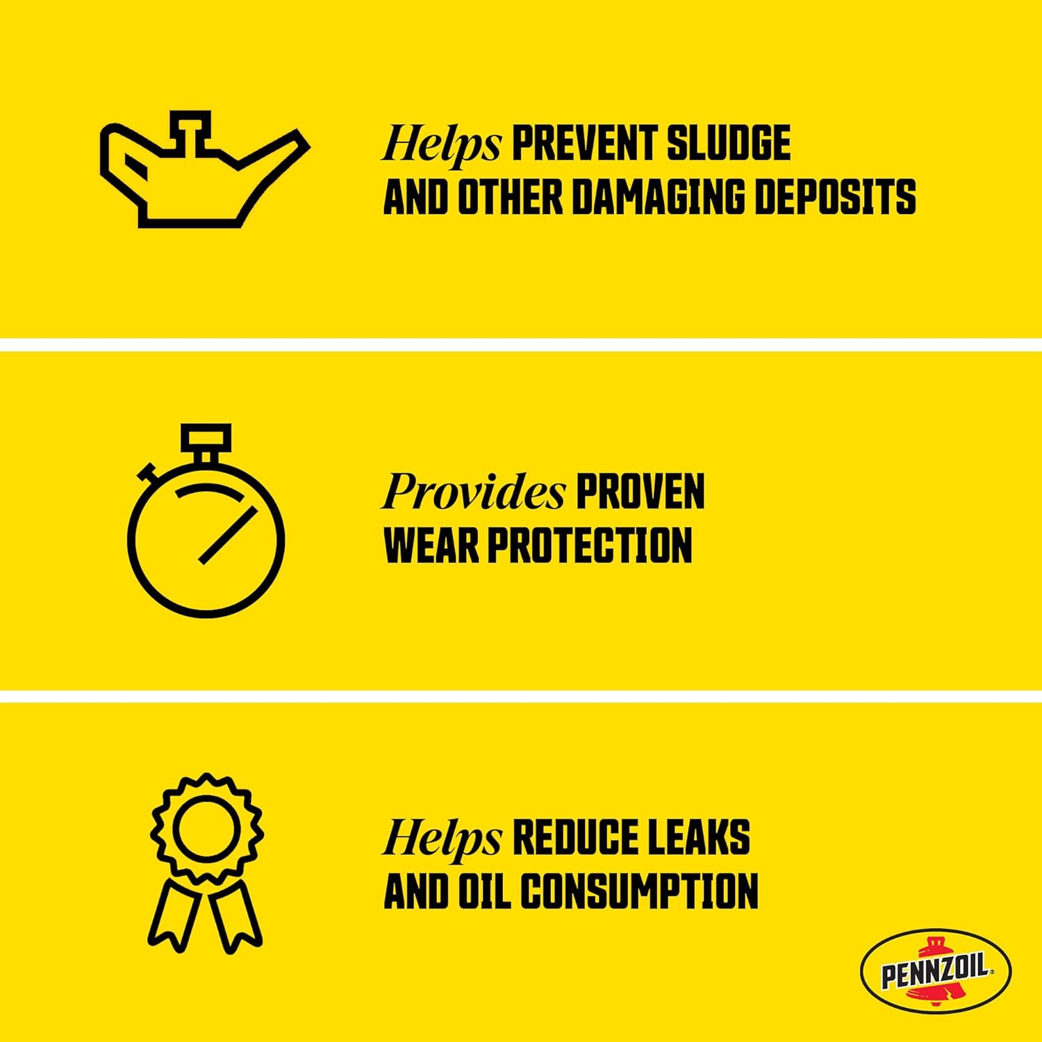Pennzoil High Mileage 5W-20 Motor Oil, 1 Quart (6 Pack) - Image 3