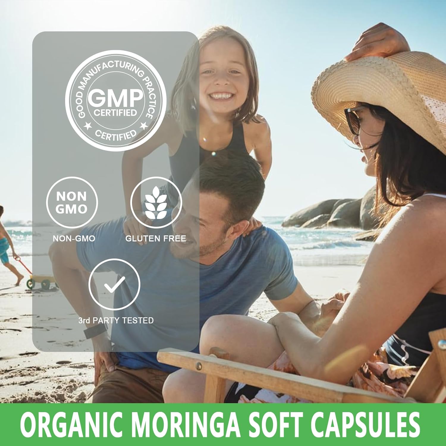 Moringa Softgels, Organic Pure Moringa Oleifera Leaves Extract for Energy, Skin, Gut Health, Immune, Natural Antioxidant, High Potency Moringa Oil Than Moringa Powder, Non-GMO, 60 Serving - Image 6