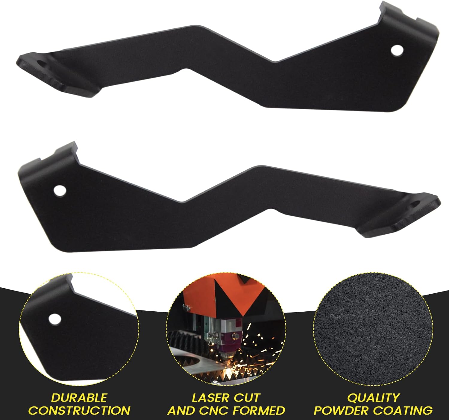 F150 Front A-Pillar Light Mount Hood Hinges - Ditch Light Brackets, Raptor Engine Heavy Duty LED Pods Work Light Mount Compatible with Ford F150 2004-2014 Ford 1st Gen SVT Raptor - Image 2