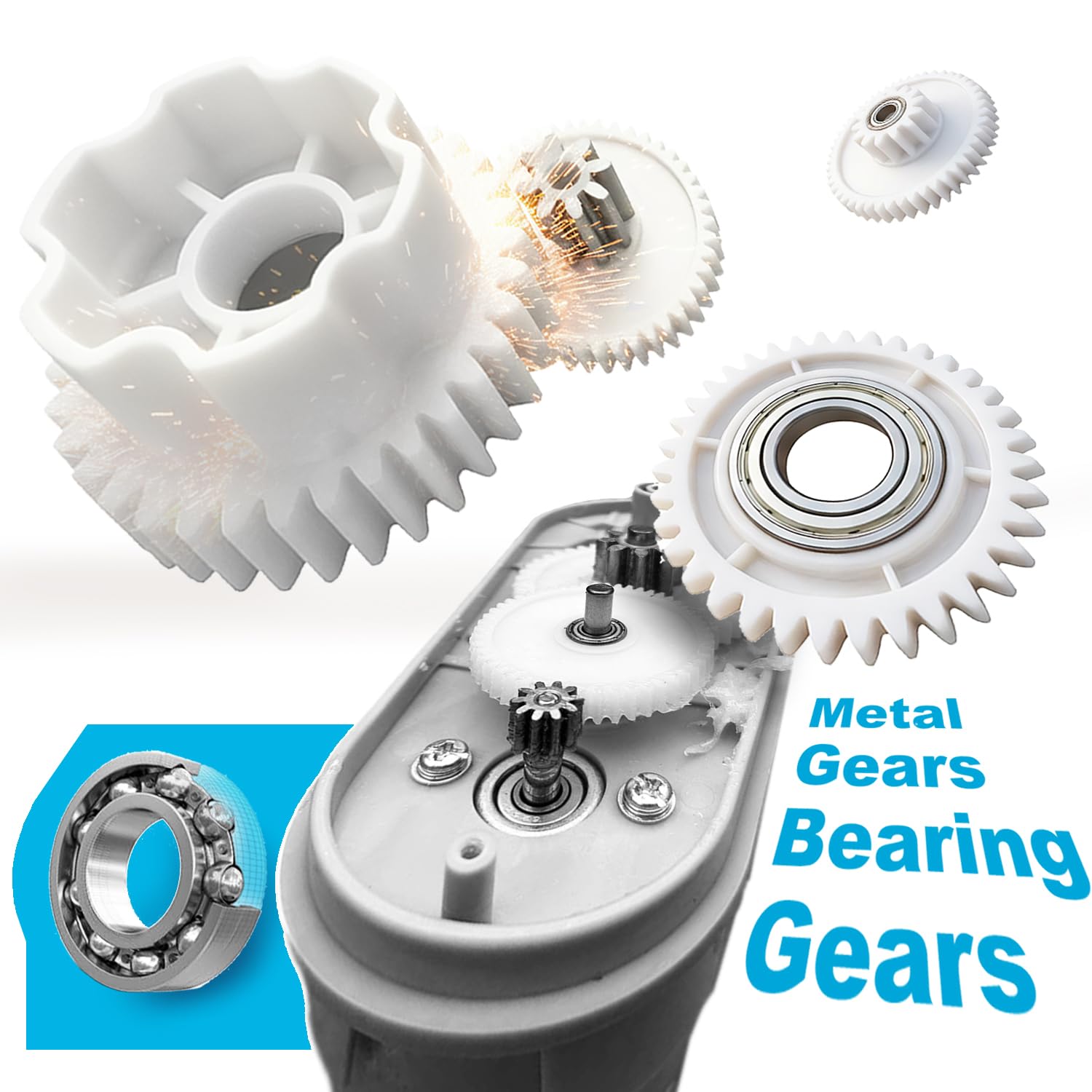 Pair of 24Volt RS775 Fast Motor Gearbox for Power Wheels Motor Upgrade,2PCS 12V-24V High Torque 775 DC Motors for Kids Ride on Toy Cars Replacement Parts Gear Upgrade - Image 5
