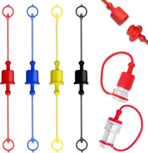 8 Pcs Hydraulic Dust Caps & Pl...