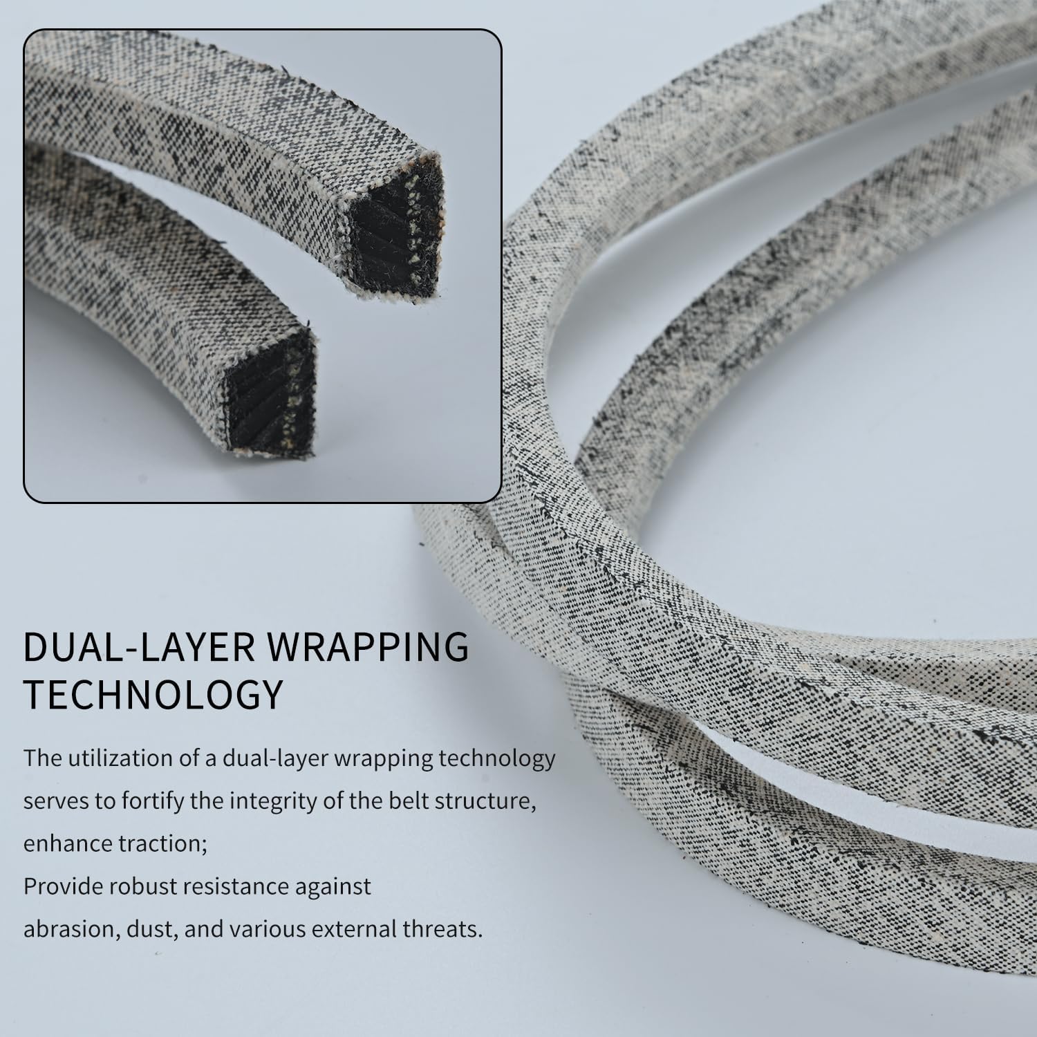 Holdly 119-8820 Deck Belt 1/2 x 141'', for Toro TimeCutter 50'' SS5000 MX5000 5000 MX5060 75750 75755 Exmark Quest Zero Turn Mowers, Kevlar Aramid Belt 119-8820-SL SS5060 74630 74632 75751 - Image 4