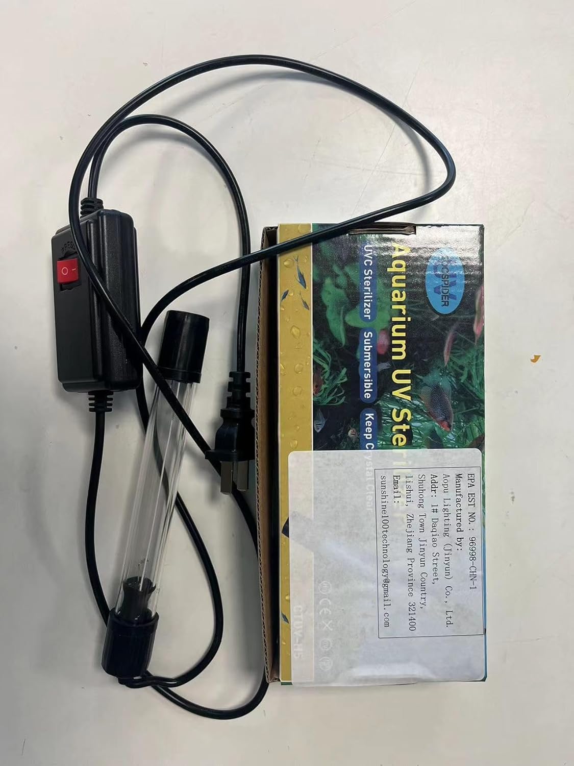 5W 6.9 Inch Aquarium UV Light for 10-55 Gallon Fish Tank Aquarium Light Green Clean Machine - Image 8