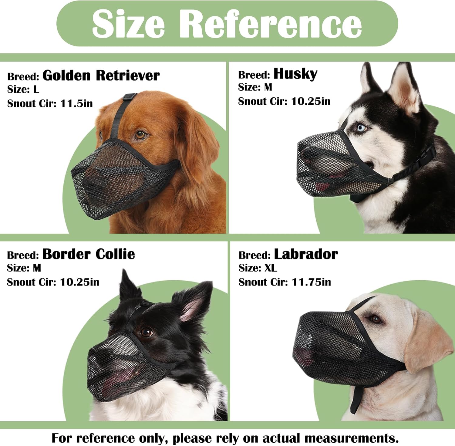 Mayerzon Dog Muzzle, Soft Mesh Muzzle for Small Medium Large Dogs Anti Bite Scavenging, Breathable Adjustable Mouth Guard for German Shepherd Labrador Golden Retriever in Grooming Walking Vet Visits - Image 6