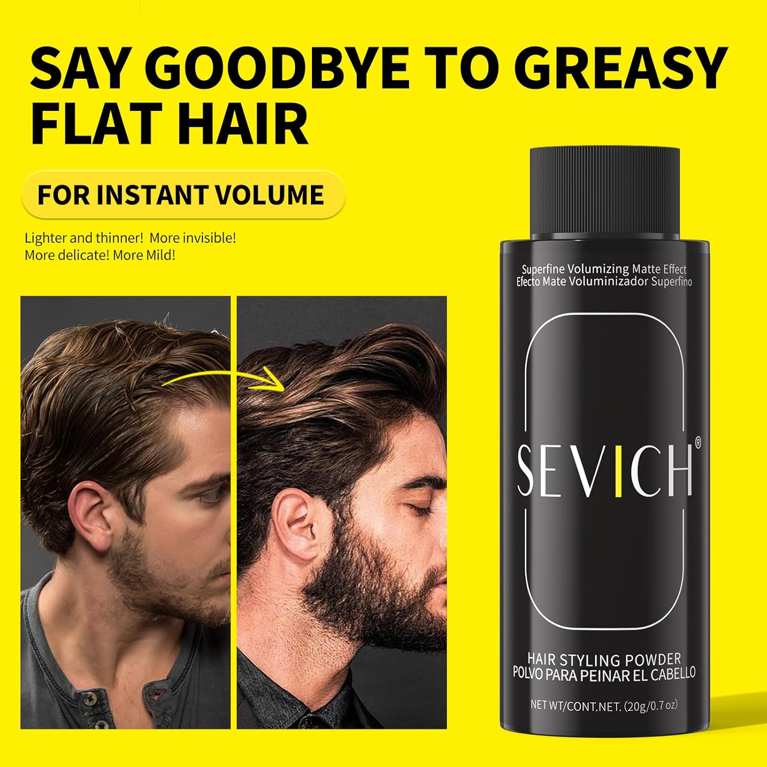 SEVICH Dust It Hair Styling Powder 20g - Volumizing Texture Powder for Instant Root Lift & Matte Finish, Oil Control Hair Products for Women Men - Image 5