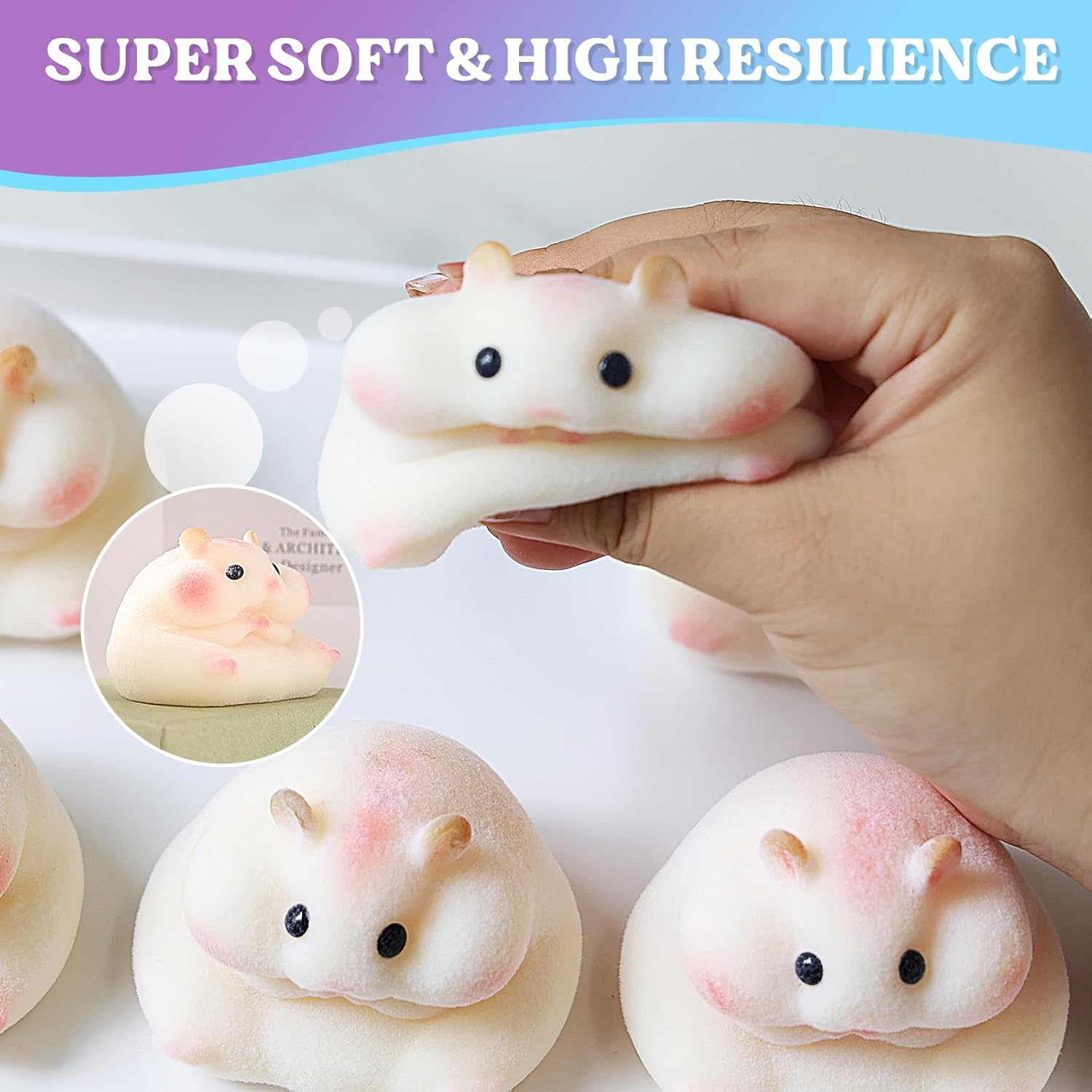 LET'S RESIN Gel for Taba Squishy Kit, 16oz Super Soft Flex Rubber for Squishy Maker, with Paw Molds/Flocking Powder/Bag, Molding Cat's Paw, DIY Decompression Gift - Image 2