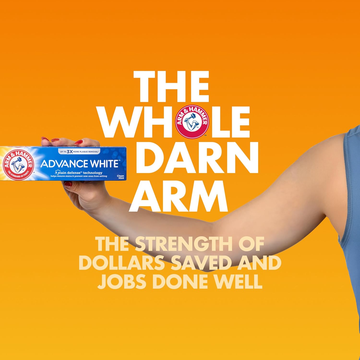 ARM & HAMMER Advance White Toothpaste, Teeth Whitening Baking Soda Toothpaste with Stain Defense Technology and Fluoride, Clean Mint Flavor, 6.0 Oz (4 Pack) - Image 5