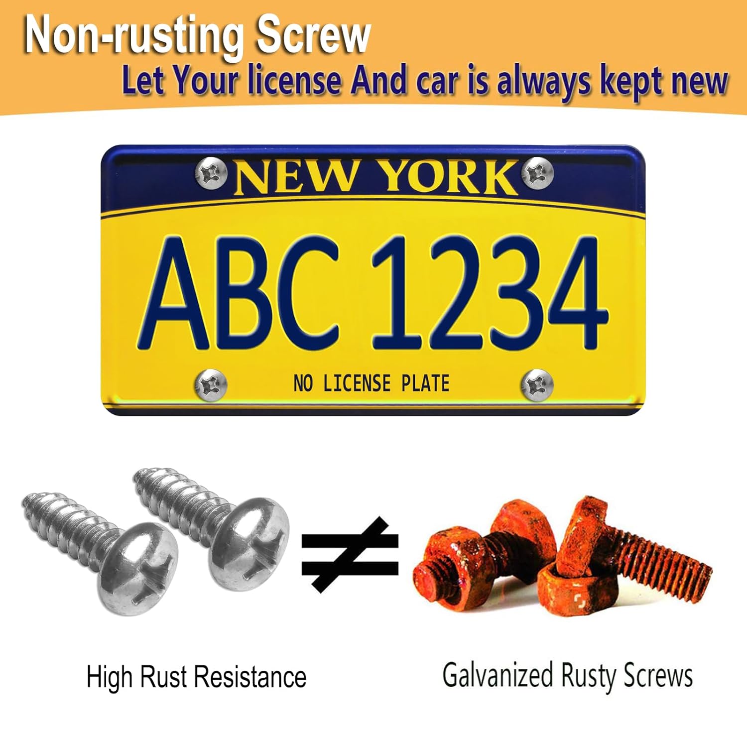 BGGTMO Chrome License Plate Screw Caps - Silver Screw Covers with M6 (1/4 Inch) Stainless Steel Self-Tapping Screws, Rustproof Car Tag Hardware Fastener Kit - Image 5