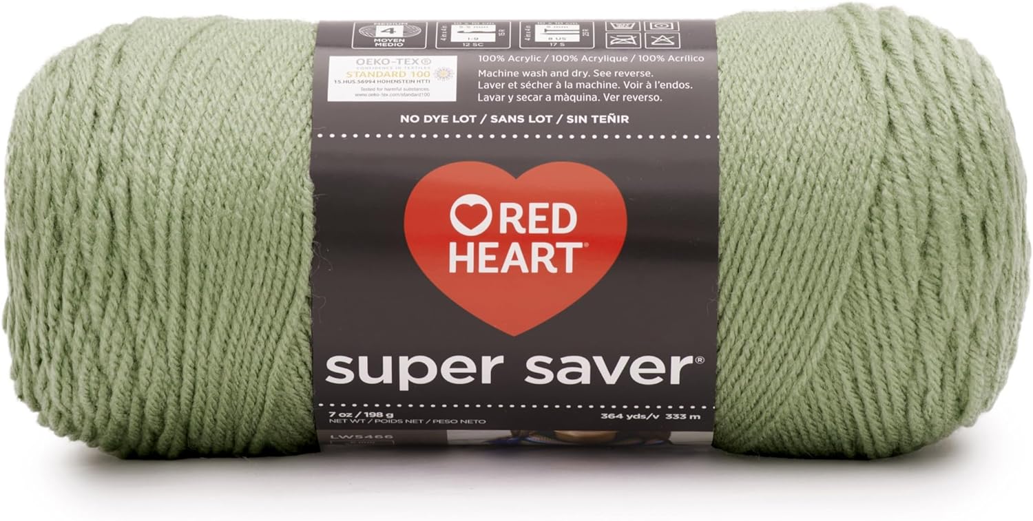 RED HEART Super Saver Yarn, Frosty Green