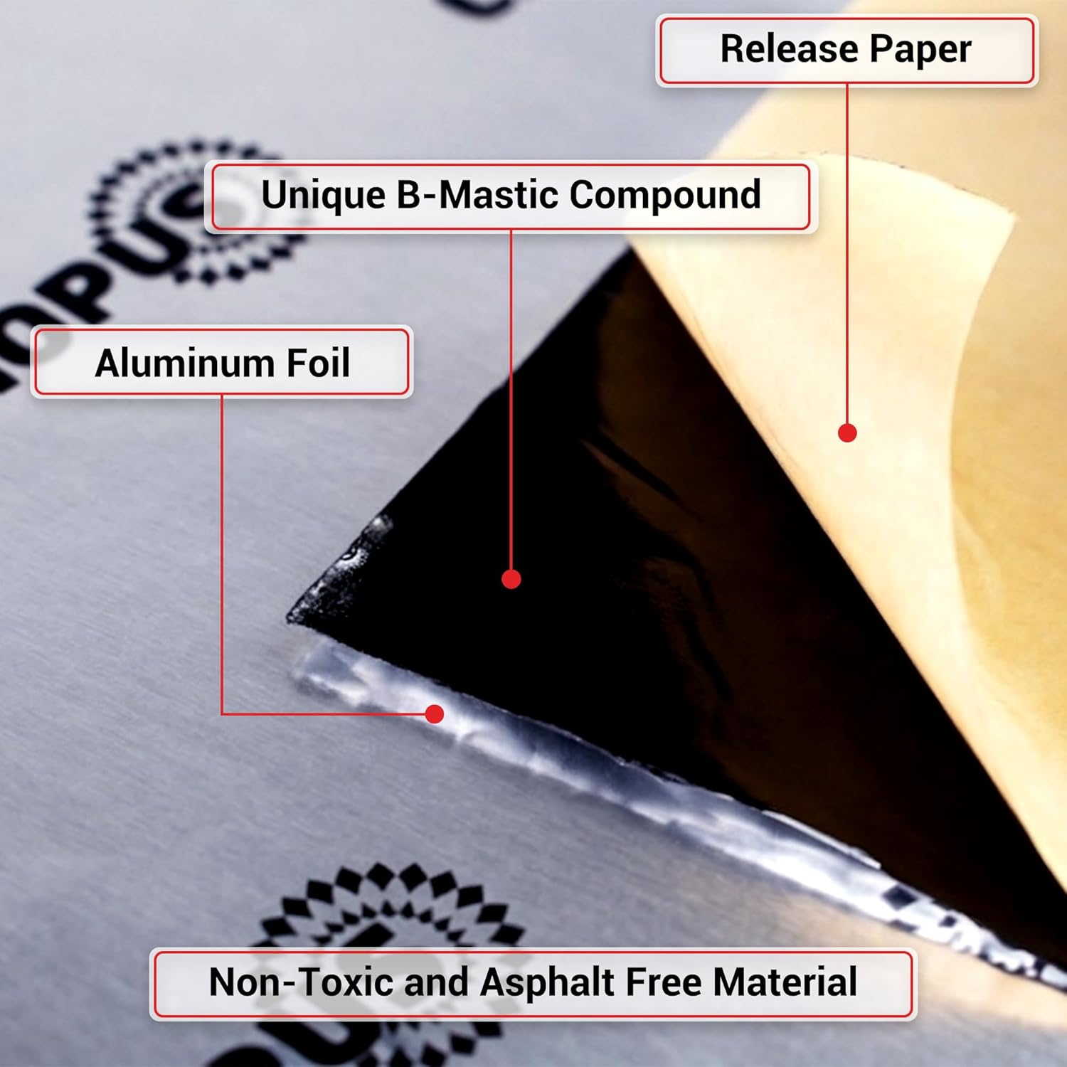 CANOPUS Car Sound Deadening Mat - 80 mil, 5 sqft, Butyl Sound Deadener for Trunk, Doors, Floor & Ceiling, Audio Dampening Material, Pack of 5 Sheets, Silver - Image 3
