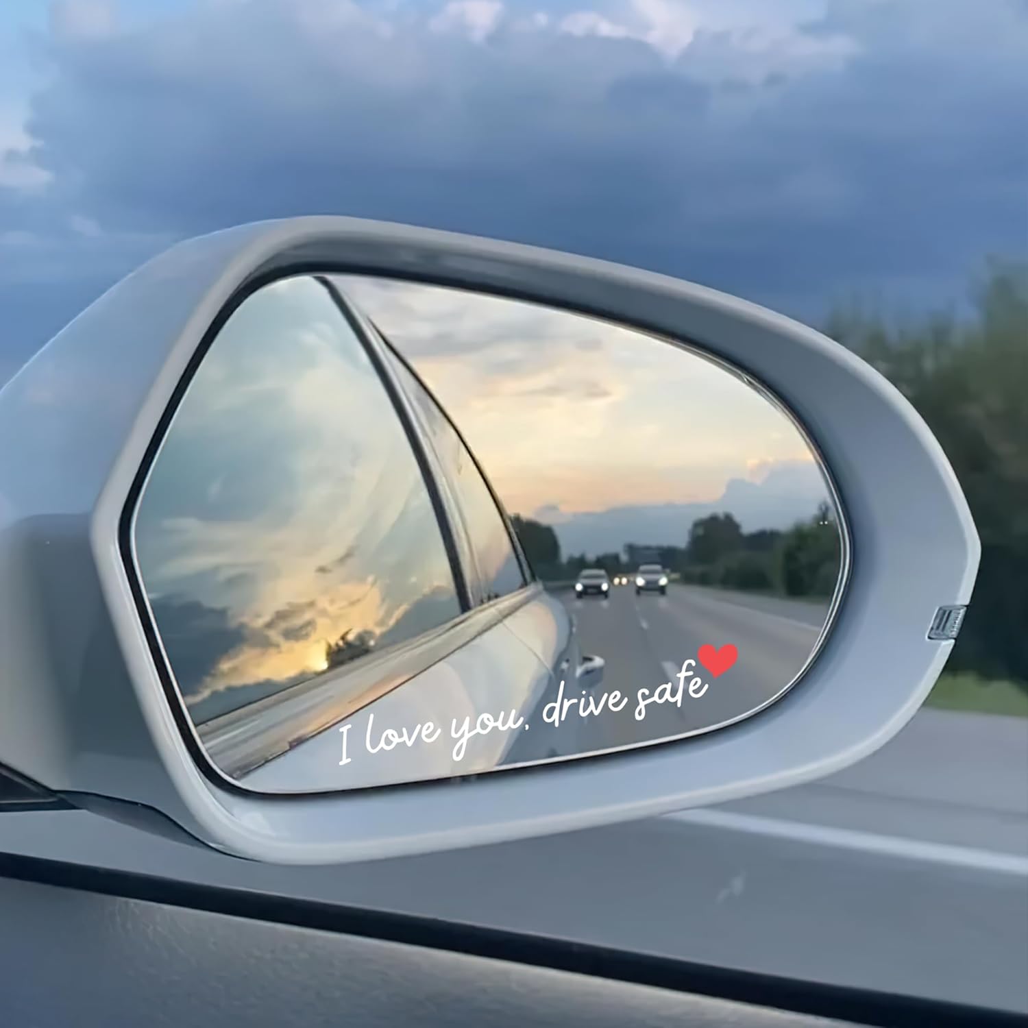 Miarita 3X I Love You Drive Safe Mirror Sticker, Cute Car Stickers for Womens, Car Decals for Women, Rear View Mirror Sticker, Valentines Day Gifts Her, Him (I Love You Drive Safe White) - Image 6