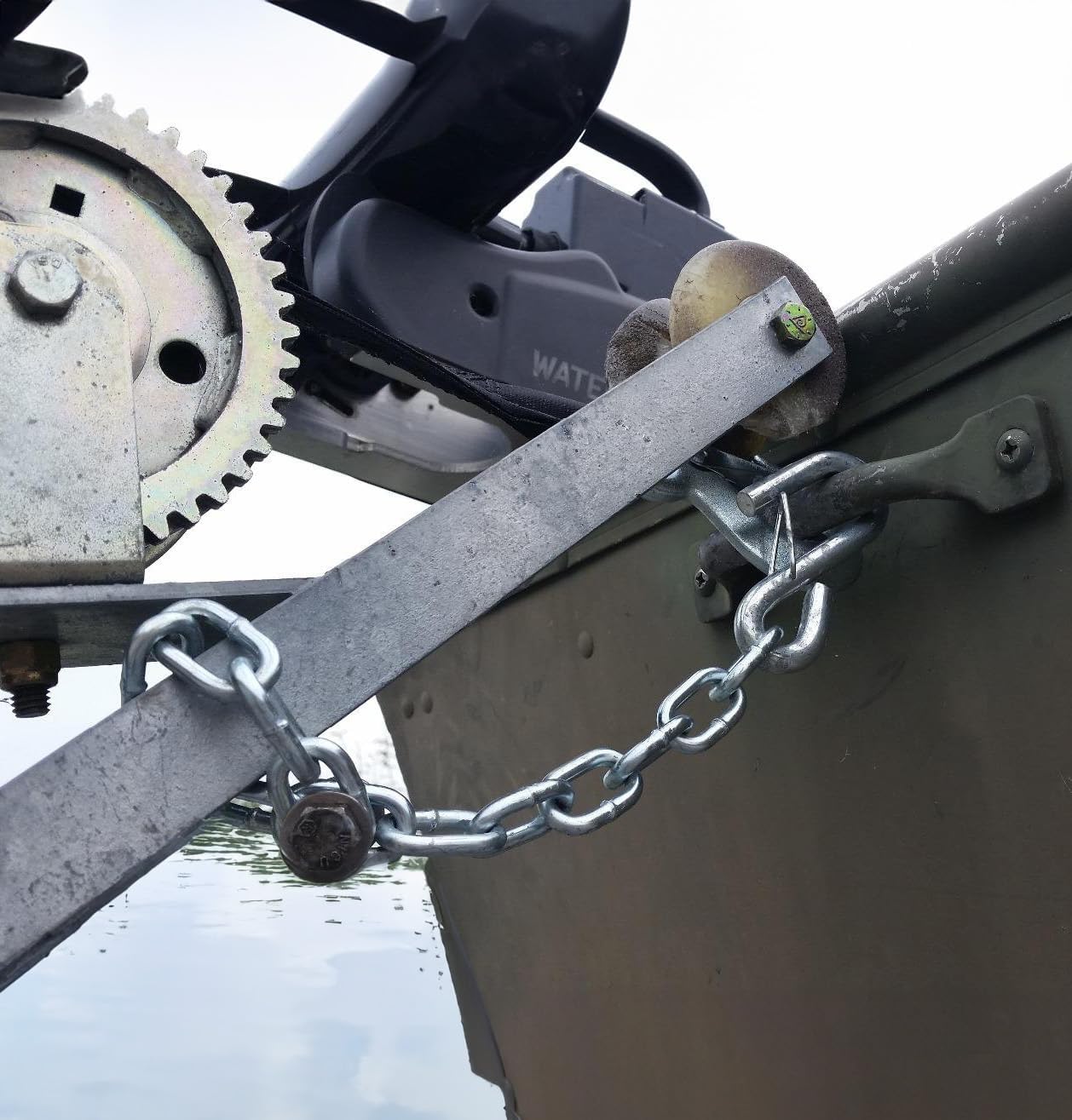Tie Down Bow Safety Chain – 3/16 in. x 15-1/2 in. Steel, Zinc-Plated– Heavy Duty Marine Boat Trailer Safety Chain with 3/8 in. S-Hook & Wire Latch – Secure Towing Trailer Accessory Replacement Part - Image 5