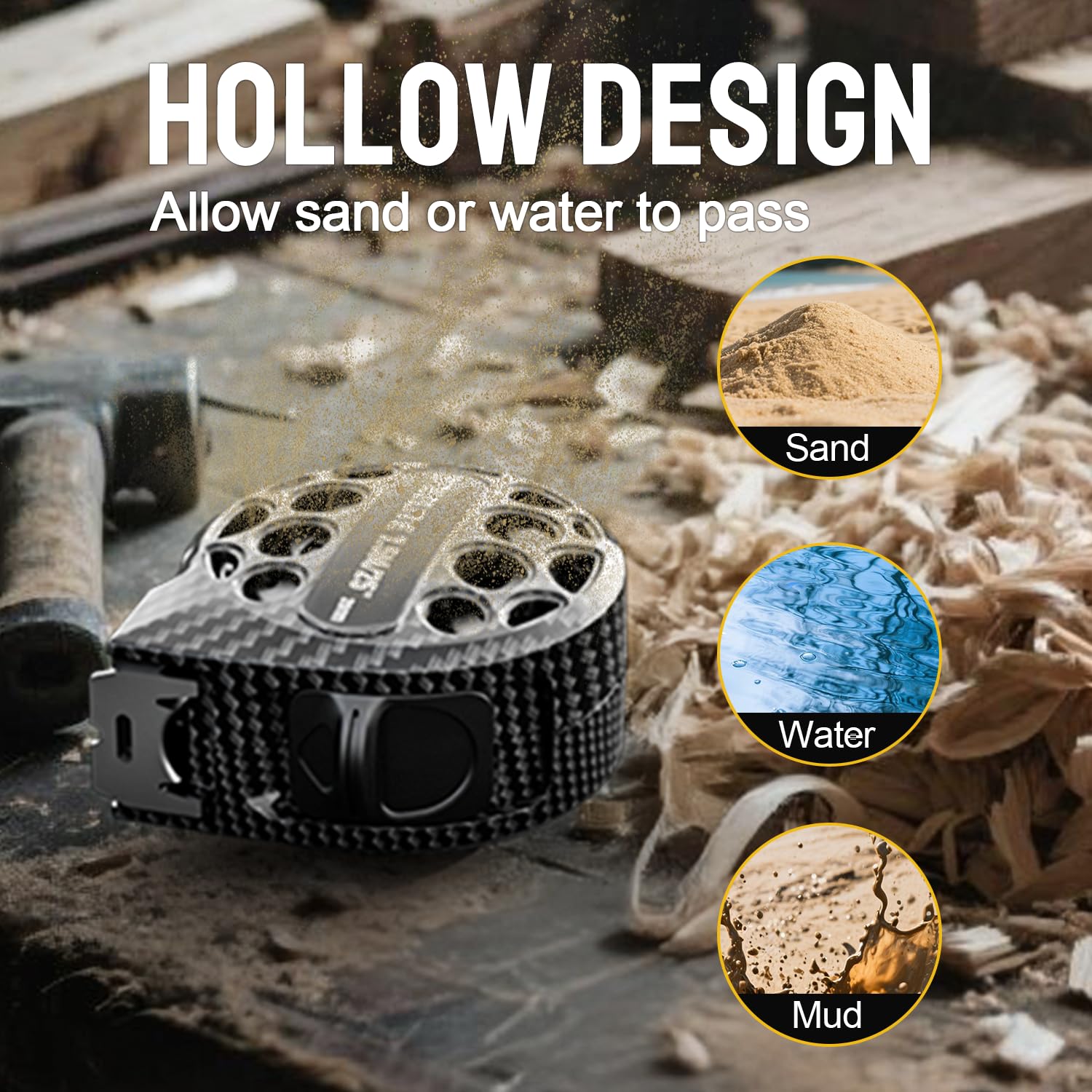 STEELITE Tape Measure 25'FT Stainless Steel Waterproof & Rustproof Retractable Measuring Tape with Hollow Design Carbon Fiber - Image 3