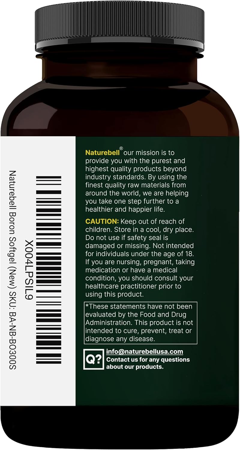 Boron 10mg, 300 Softgels with MCT Oil | High Absorption | Triple Action Boron Supplement for Men & Women | Glycinate, Citrate, & Aspartate Complex | Trace Minerals for Hormone, Bone, & Joint Support - Image 8