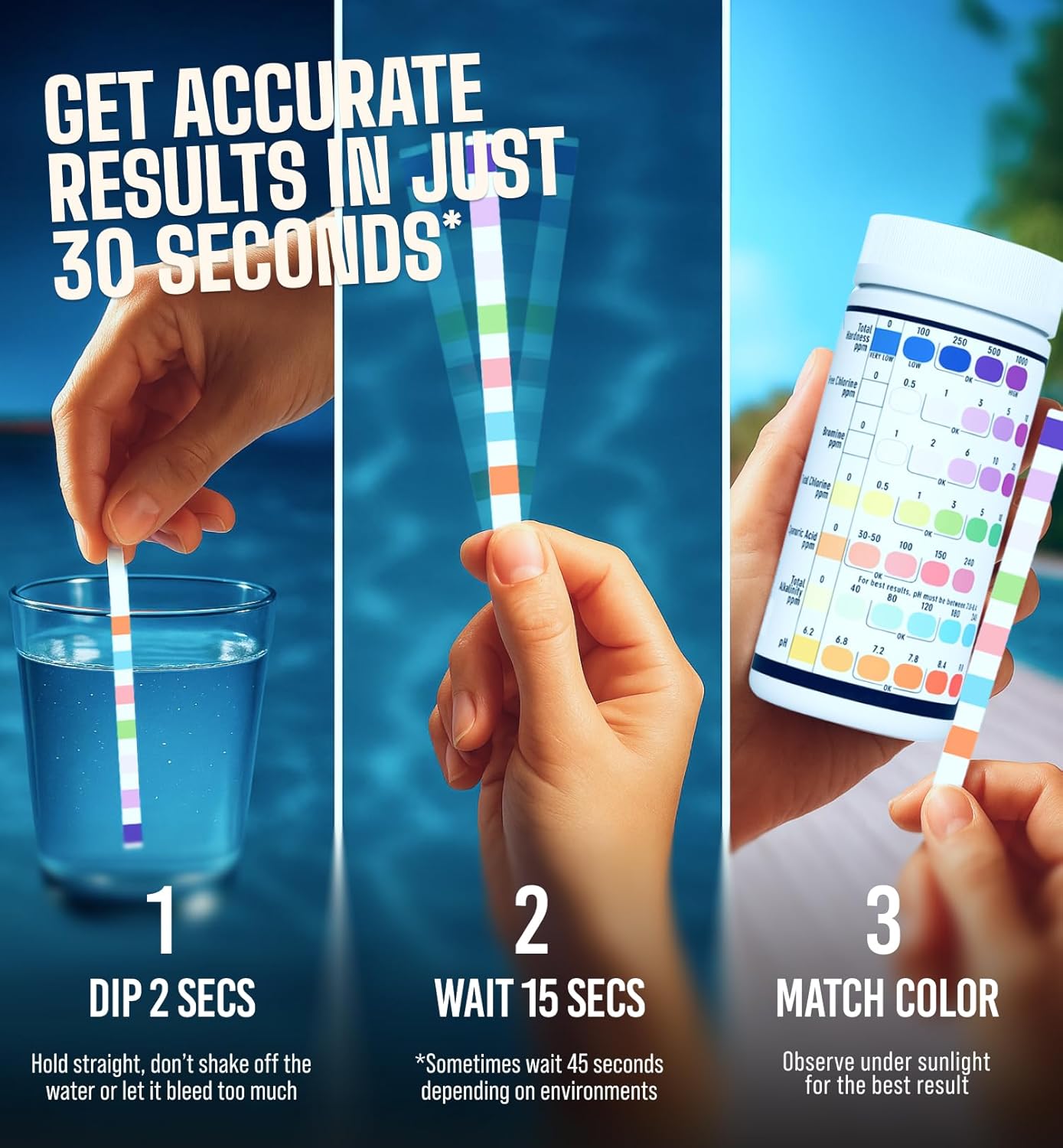 162 Pcs 7-Way Hot Tub, Spa & Pool Test Strips - Accurate Readings in 15 Seconds - Image 4
