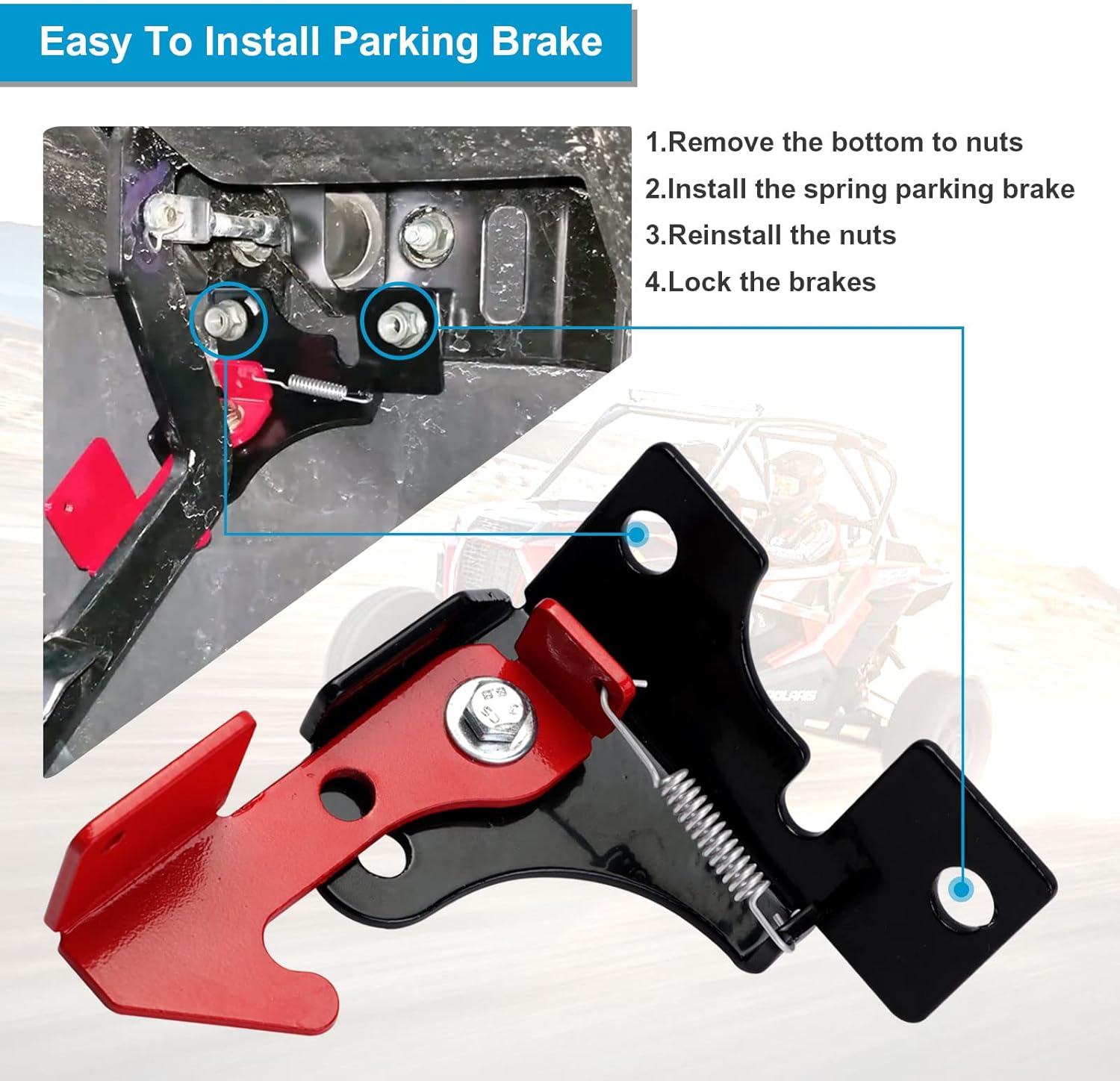 Parking Brake - Spring Parking Brake Accessories Kit Compatible with Polaris Rzr All Model Polaris Ranger 800 900 1000 Turbo Turbo S - Image 5