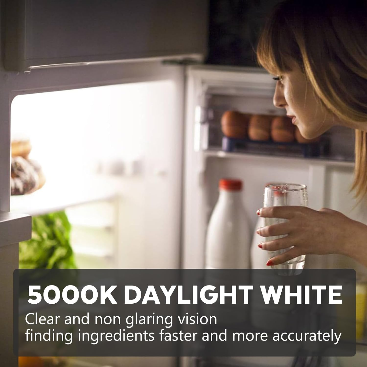 LED Refrigerator Light Bulb 4 Pack,Daylight White 5000K 120V 40W Equivalent Appliance Bulb,A15 5W E26 Base Waterproof Fridge Light Bulbs for Freezer Home Lighting,Small Light Bulb,Dimmable - Image 2