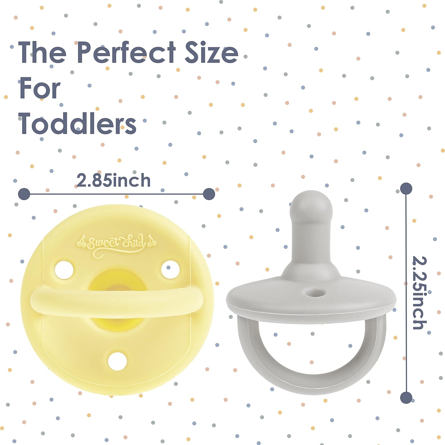 Sweet Child Pacifiers 0-18 Months, Set of 6 Ultra-Light Silicone Binkies with Collapsible Handle & 3 Air Holes for Added Safety, Best Newborn Pacifiers for Baby Boys Or Girls - Image 4